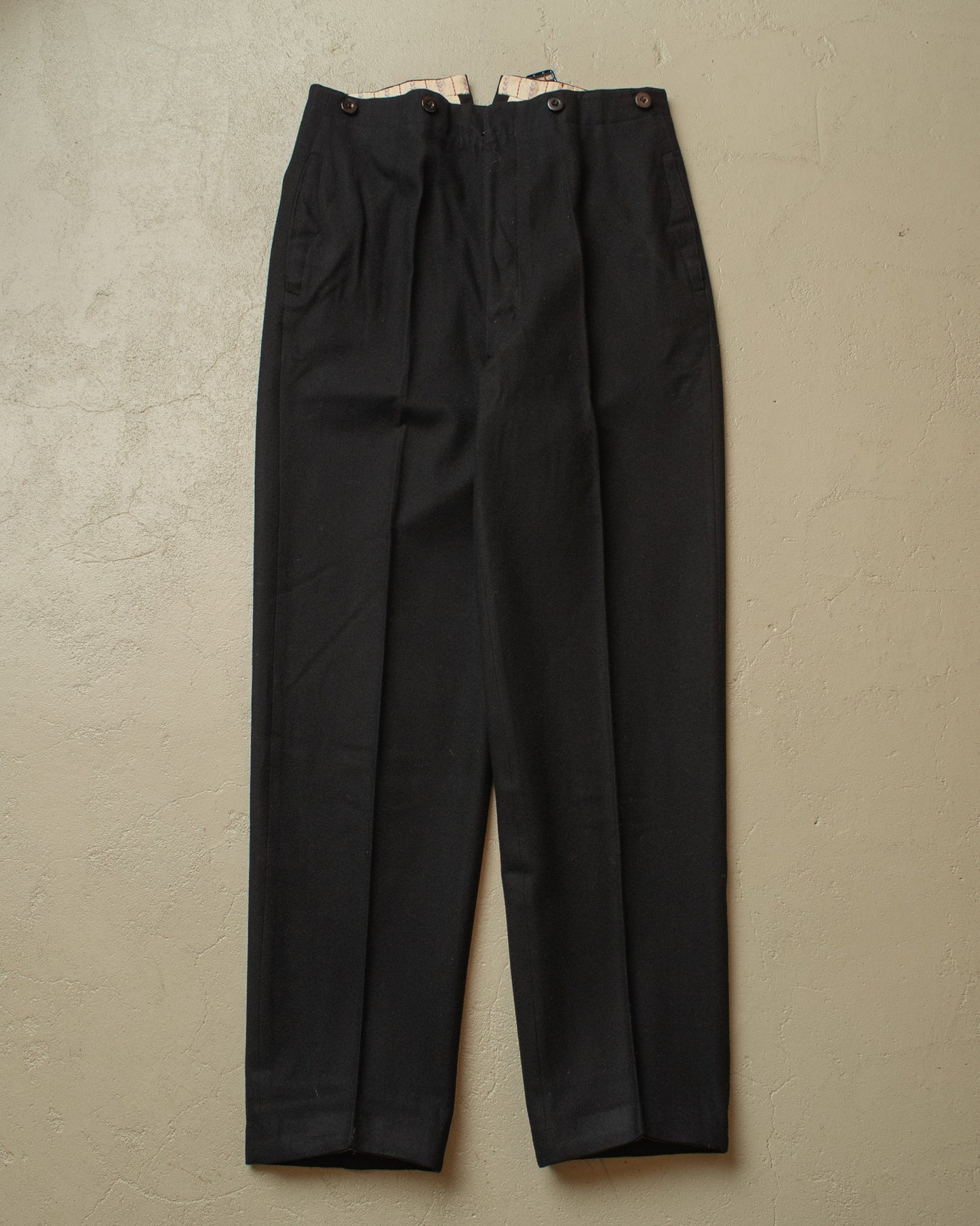 1920s/30s German Three Piece Wool Suit black - S/M