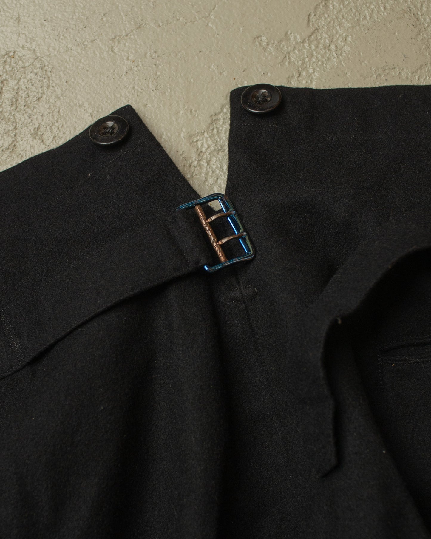 1920s/30s German Three Piece Wool Suit black - S/M