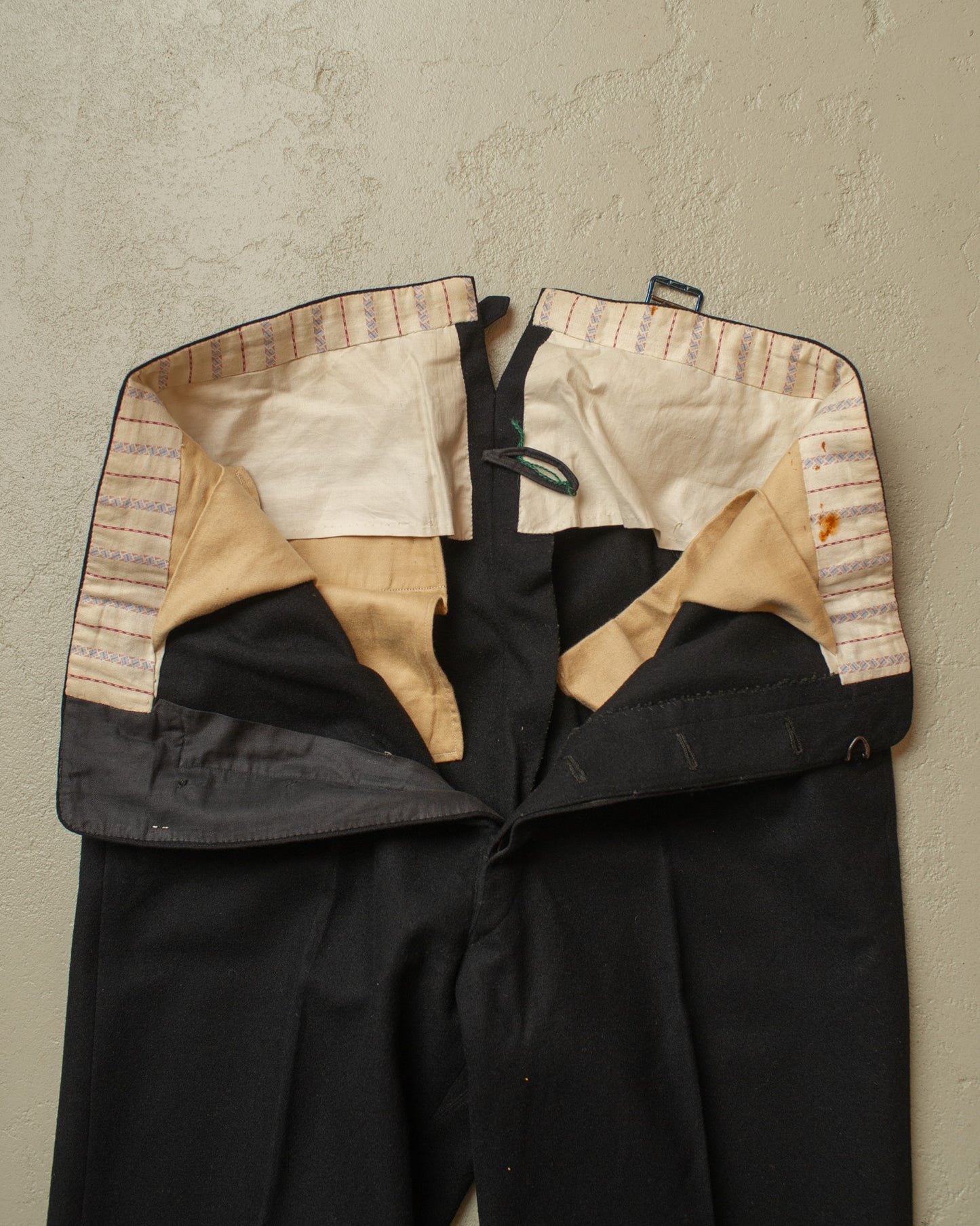 1920s/30s German Three Piece Wool Suit black - S/M
