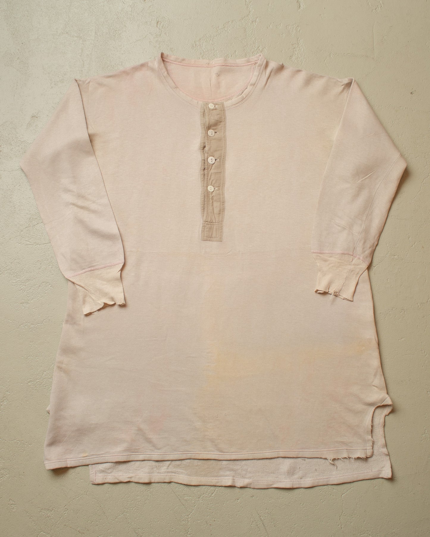 1930s/40s German distressed Cotton Undershirt creme - XL