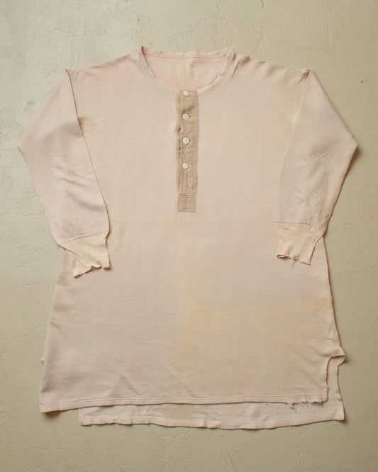 1930s/40s German distressed Cotton Undershirt creme - XL