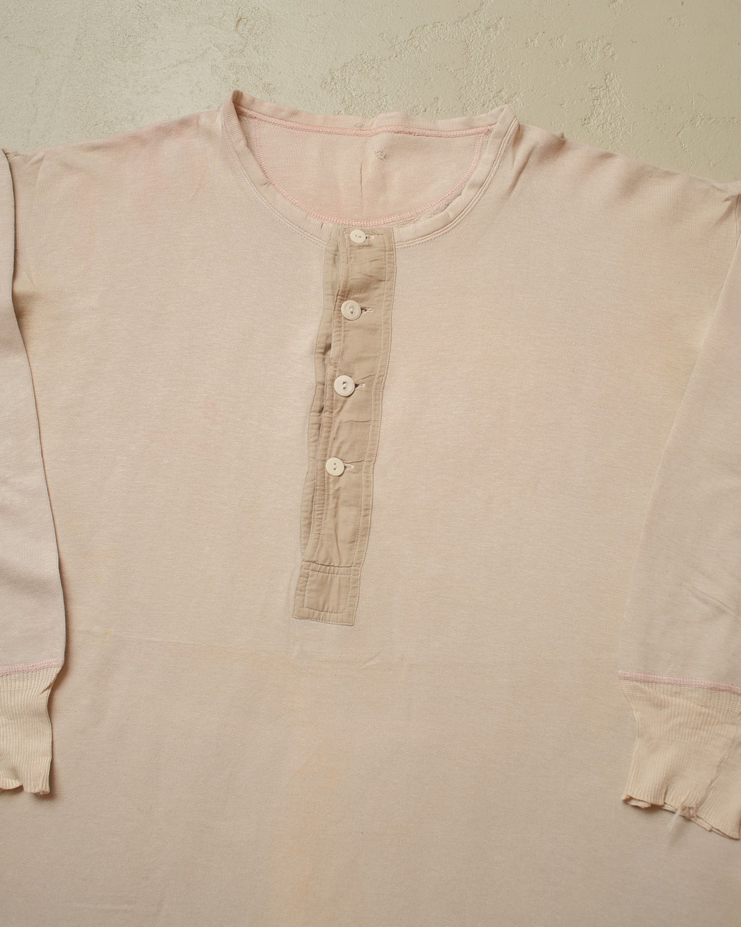 1930s/40s German distressed Cotton Undershirt creme - XL
