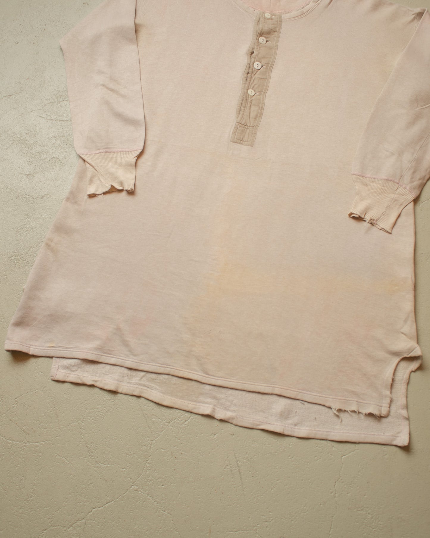 1930s/40s German distressed Cotton Undershirt creme - XL