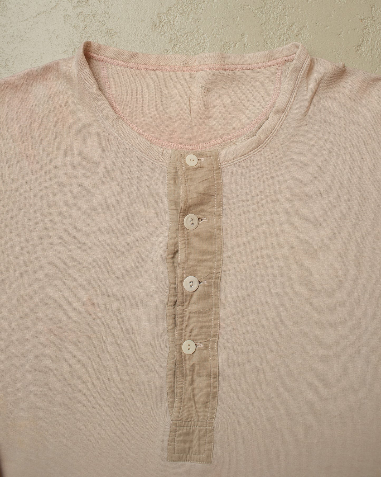 1930s/40s German distressed Cotton Undershirt creme - XL