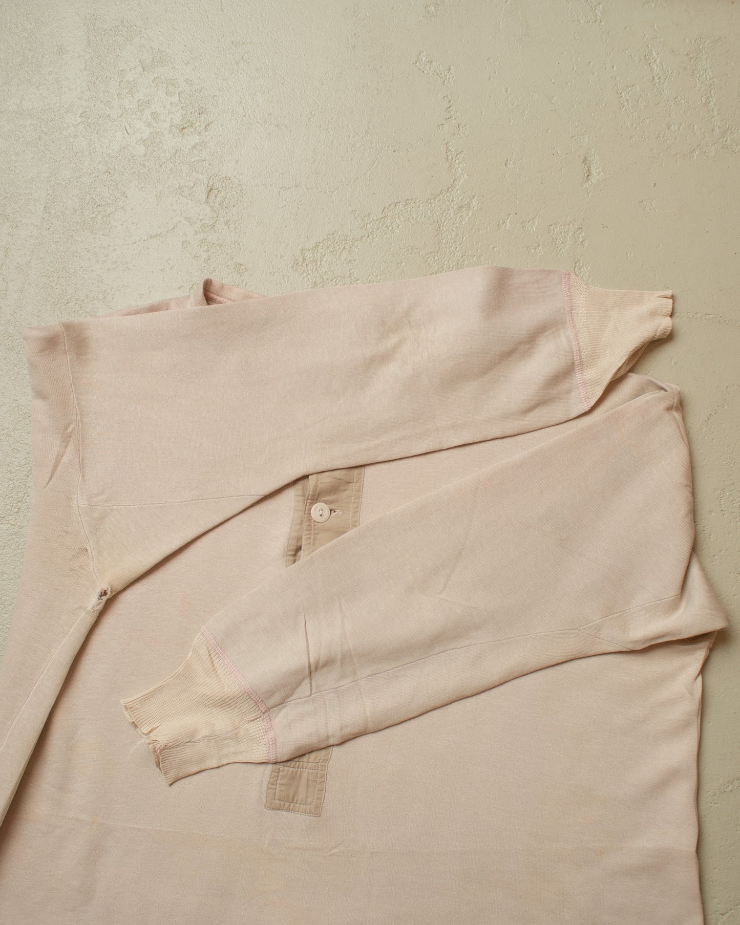1930s/40s German distressed Cotton Undershirt creme - XL