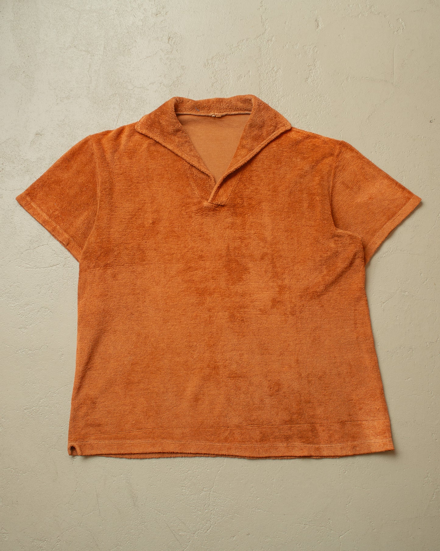 1950s/60s German Frottee Shirt orange - XL