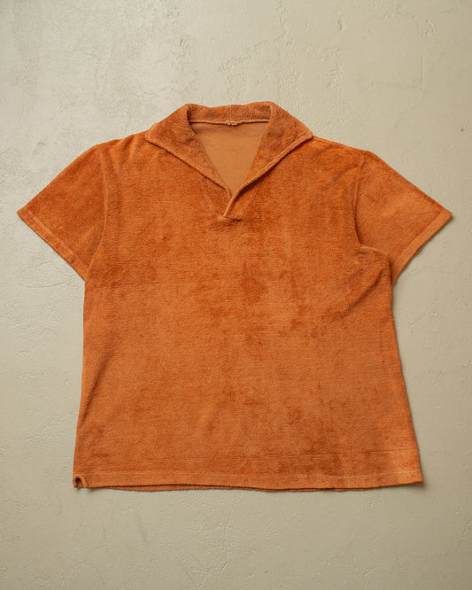 1950s/60s German Frottee Shirt orange - XL