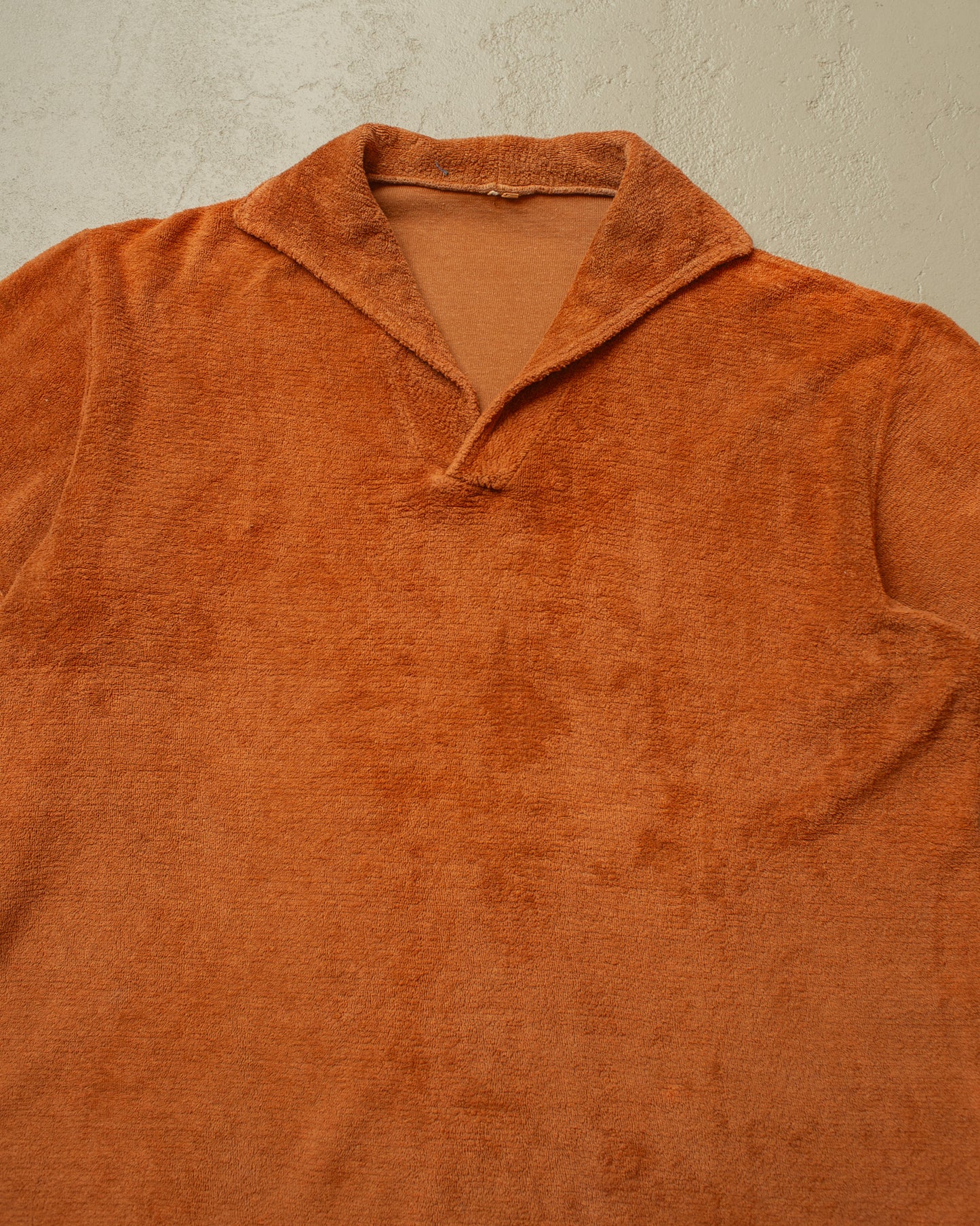 1950s/60s German Frottee Shirt orange - XL