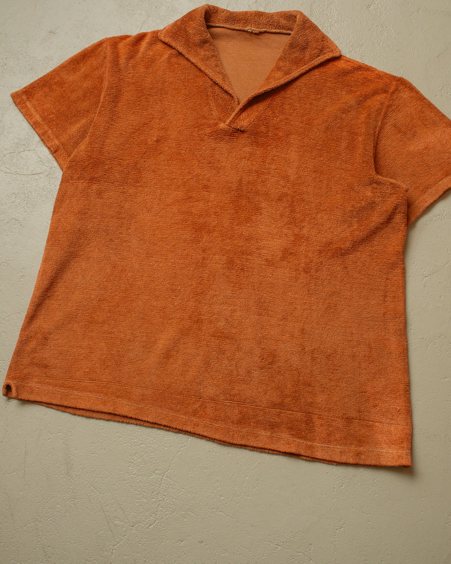 1950s/60s German Frottee Shirt orange - XL