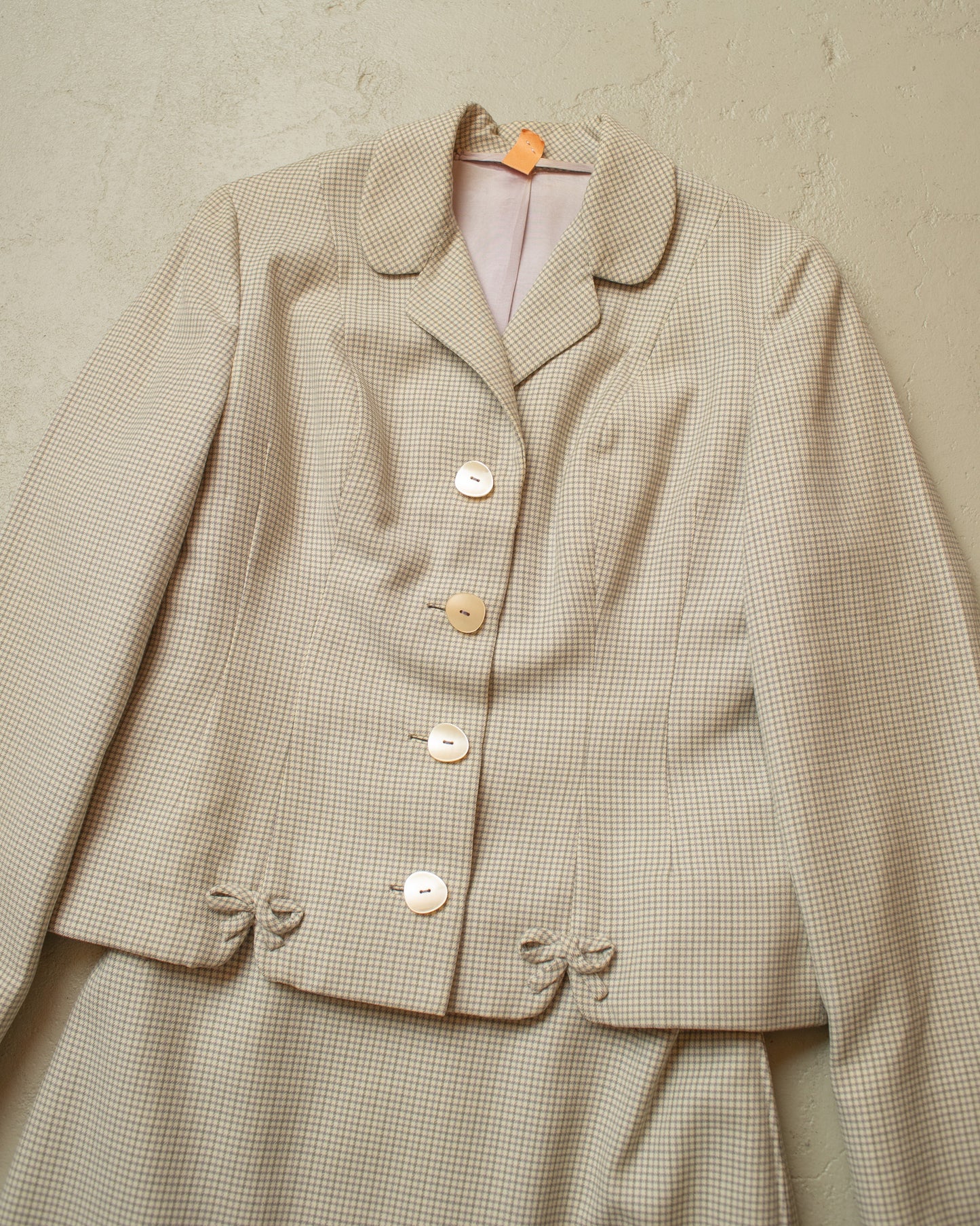 1960s Womens Tailormade Set beige - XS/S