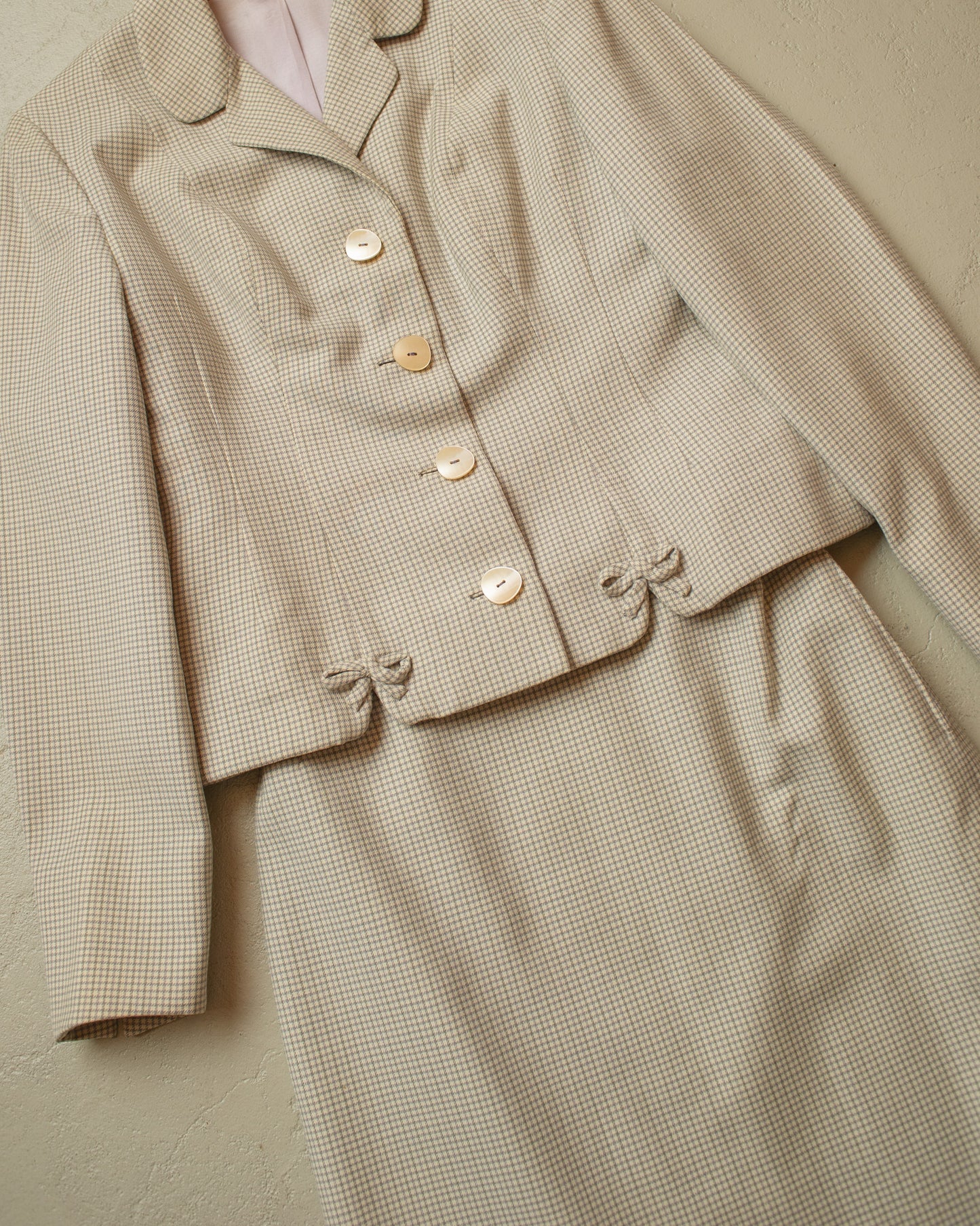 1960s Womens Tailormade Set beige - XS/S
