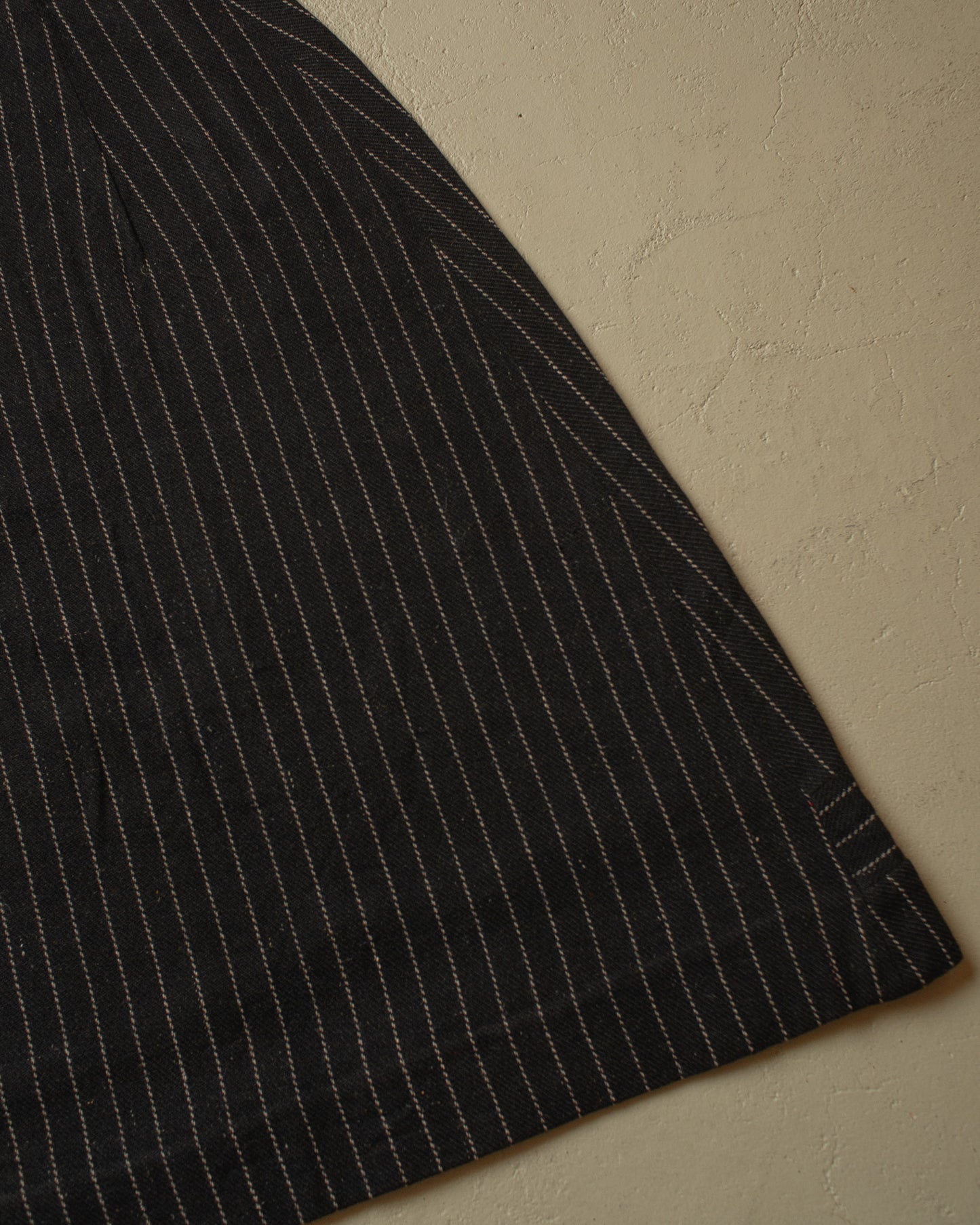 1940s German Pinstriped Wool Skirt black - W23