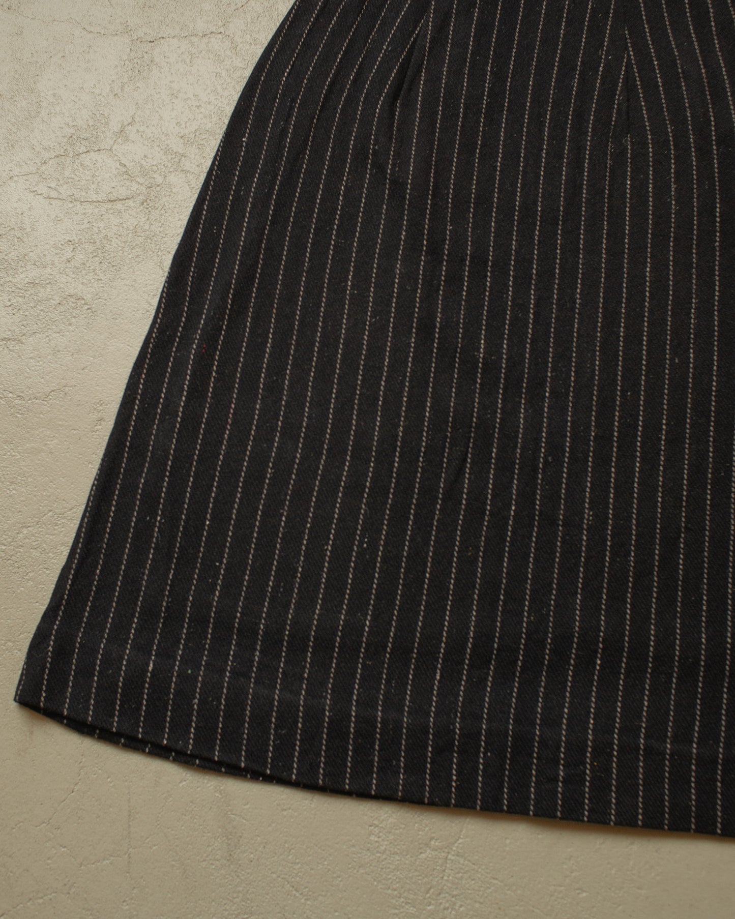 1940s German Pinstriped Wool Skirt black - W23