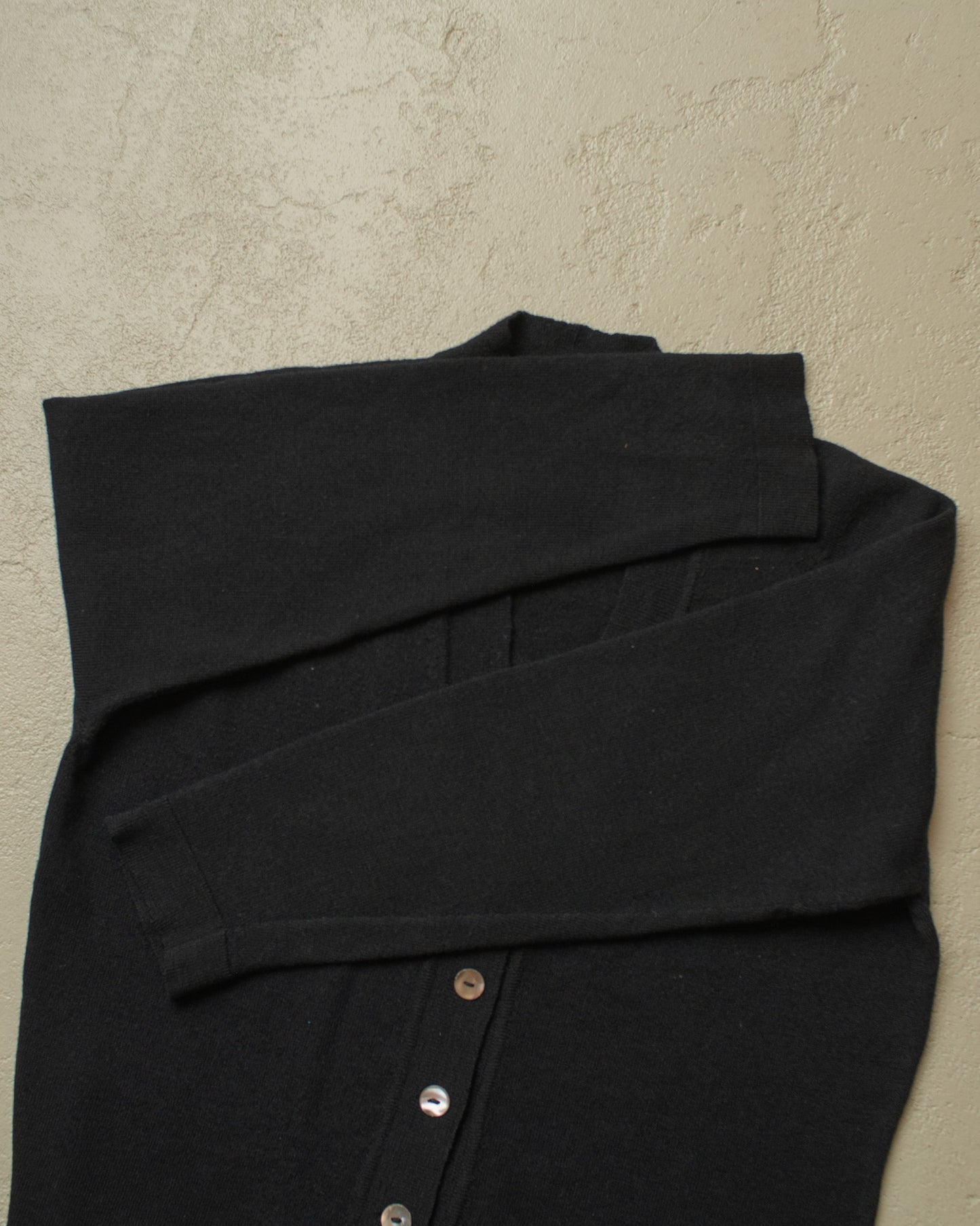 1930s/40s German Womens Wool Knit Cardigan black - S/M