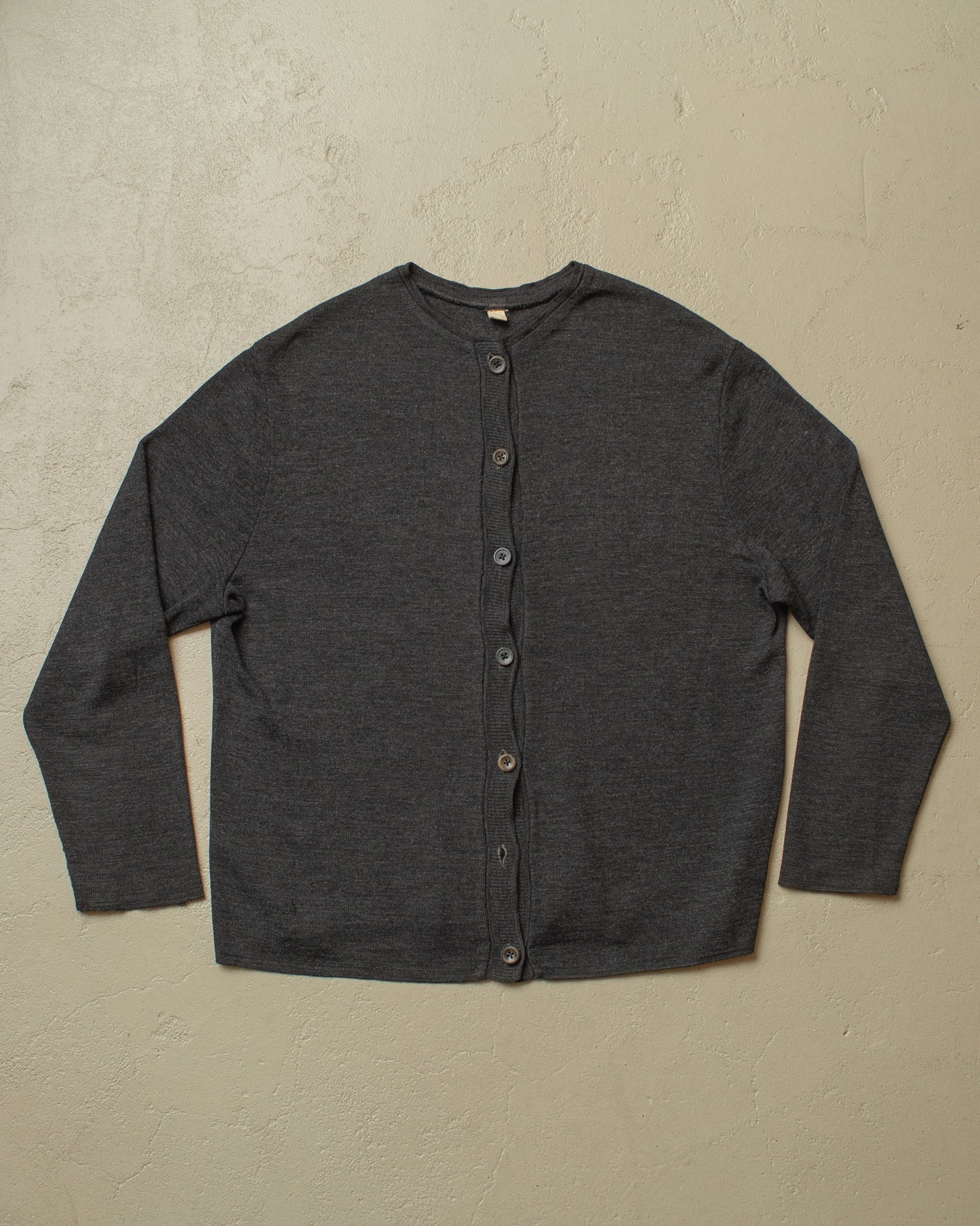 1940s German Wool Knit Cardigan grey - M