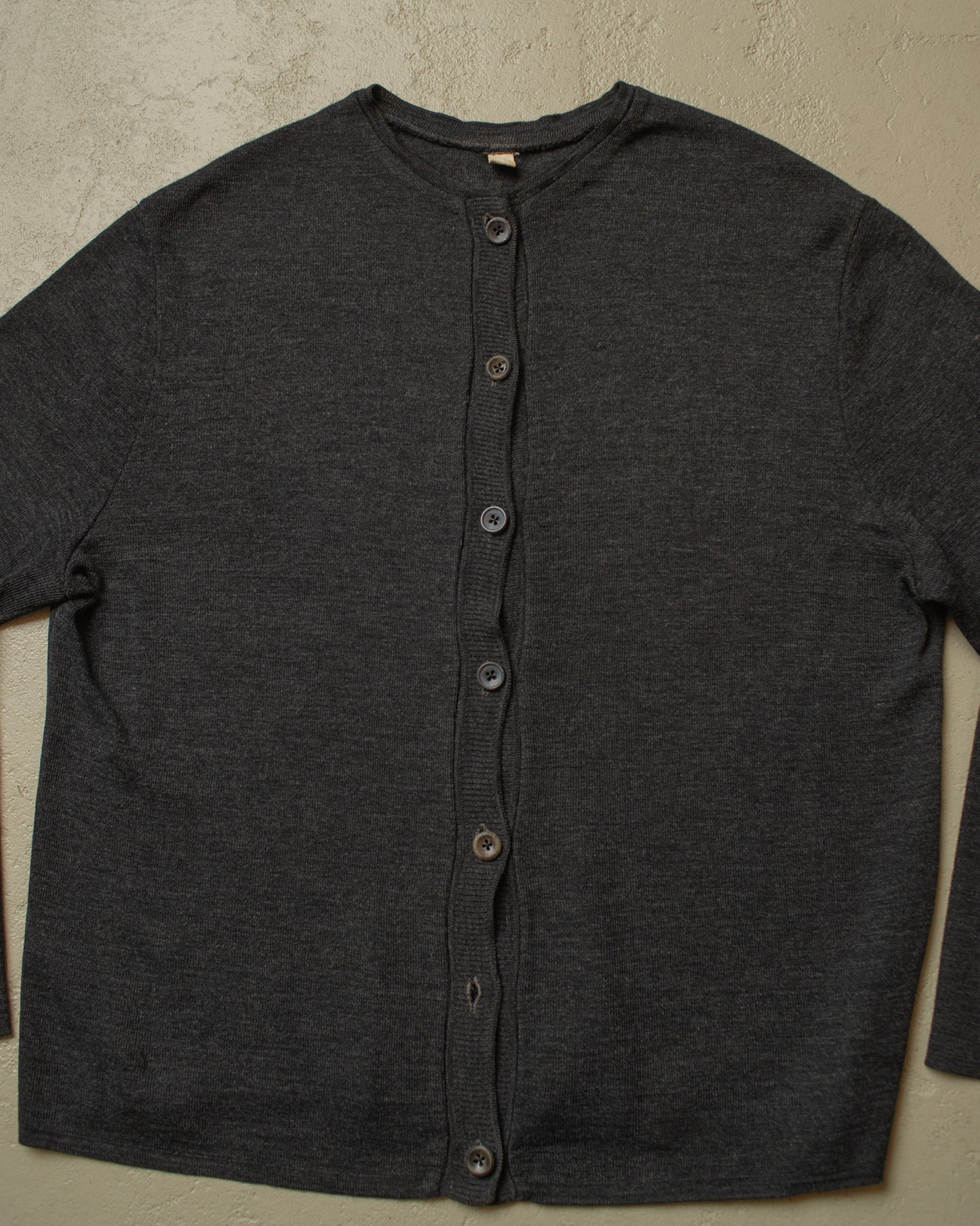 1940s German Wool Knit Cardigan grey - M
