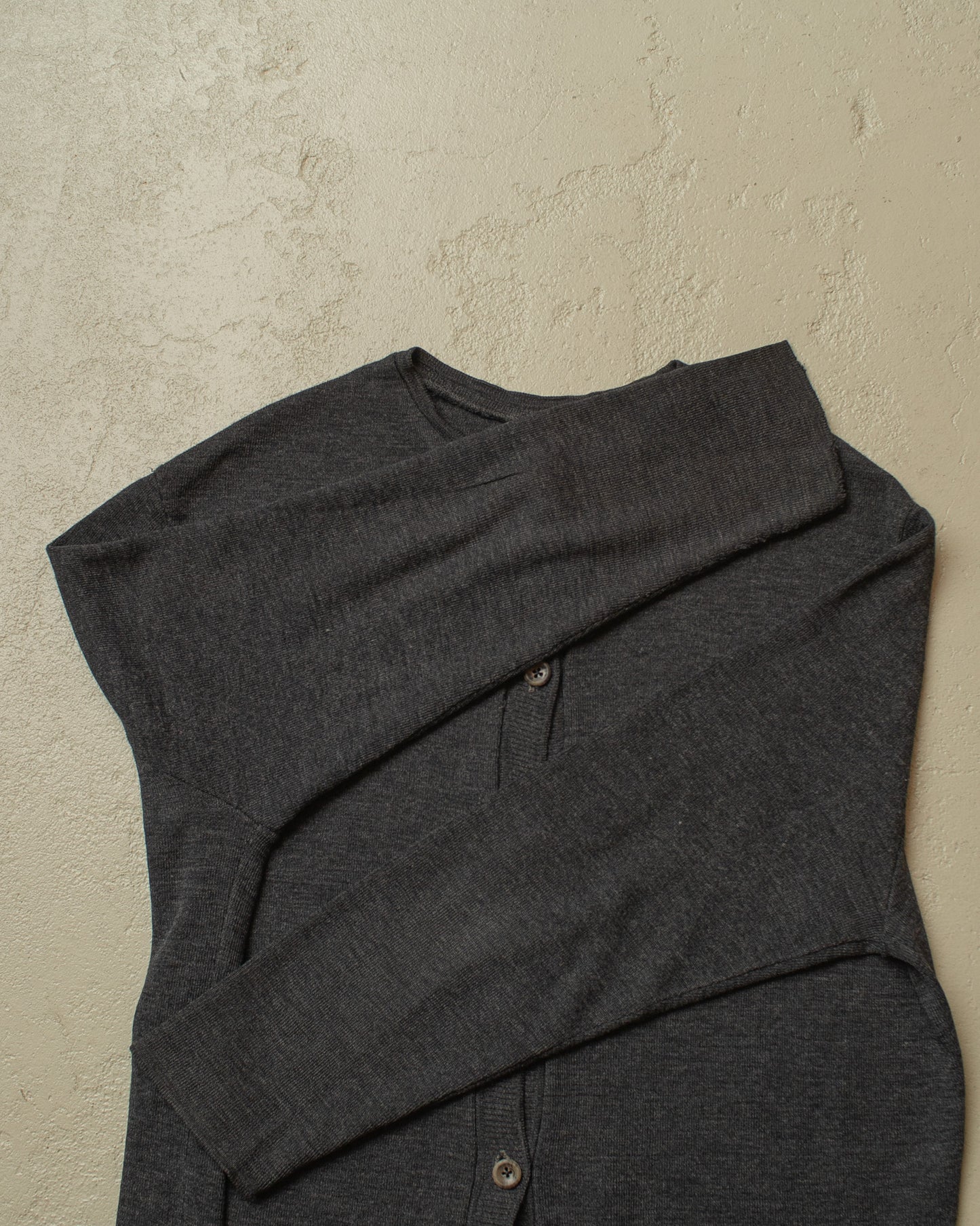 1940s German Wool Knit Cardigan grey - M