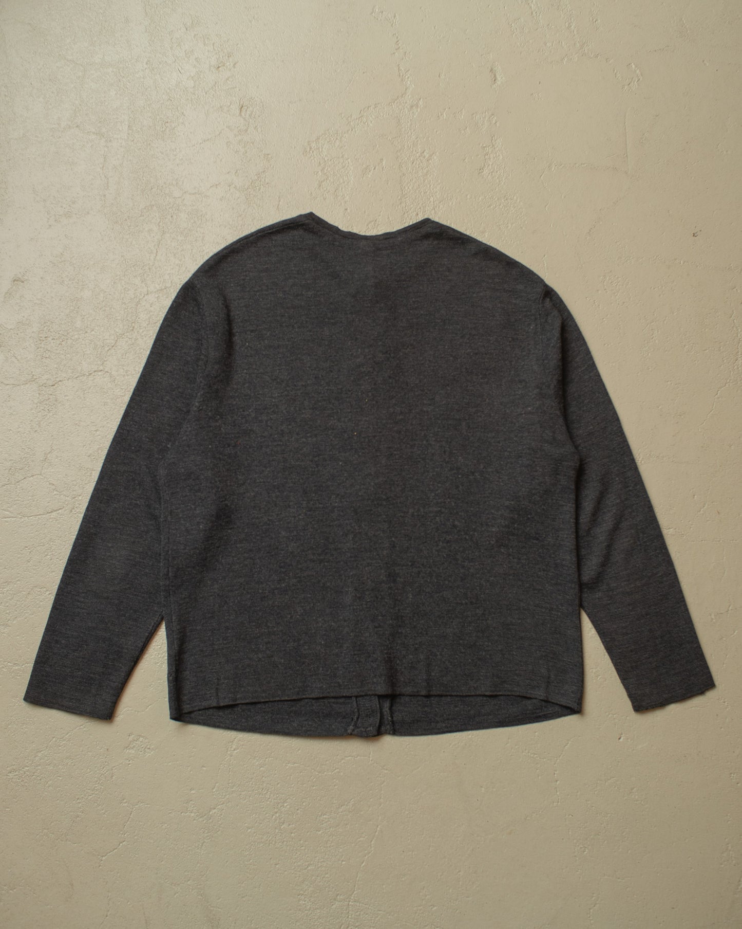 1940s German Wool Knit Cardigan grey - M
