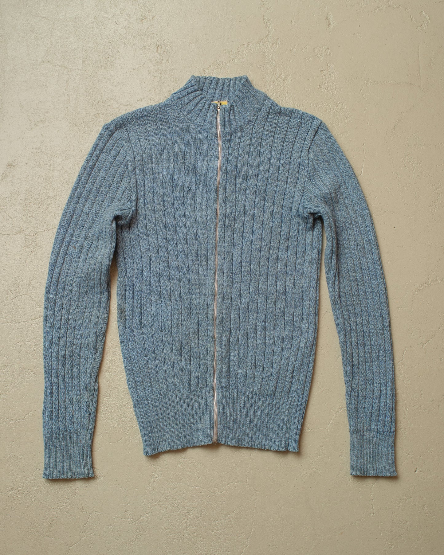 1960s German Zip Knit Jacket blue - S