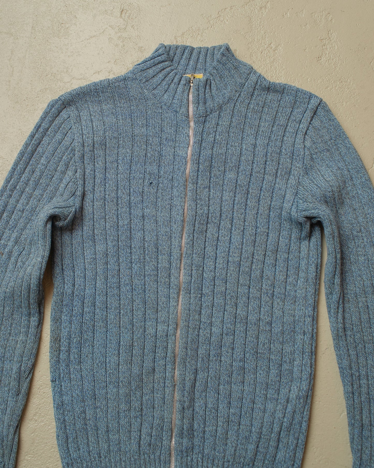 1960s German Zip Knit Jacket blue - S