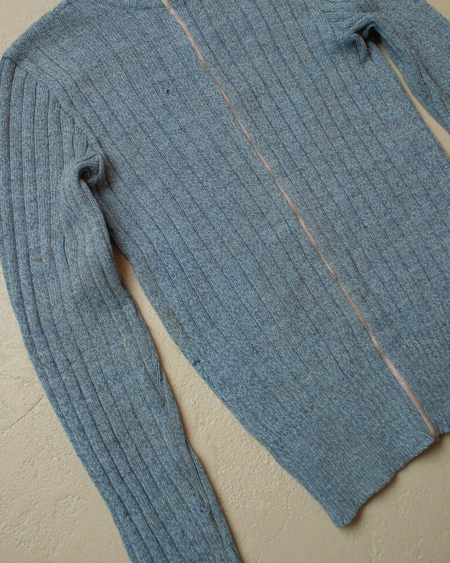 1960s German Zip Knit Jacket blue - S