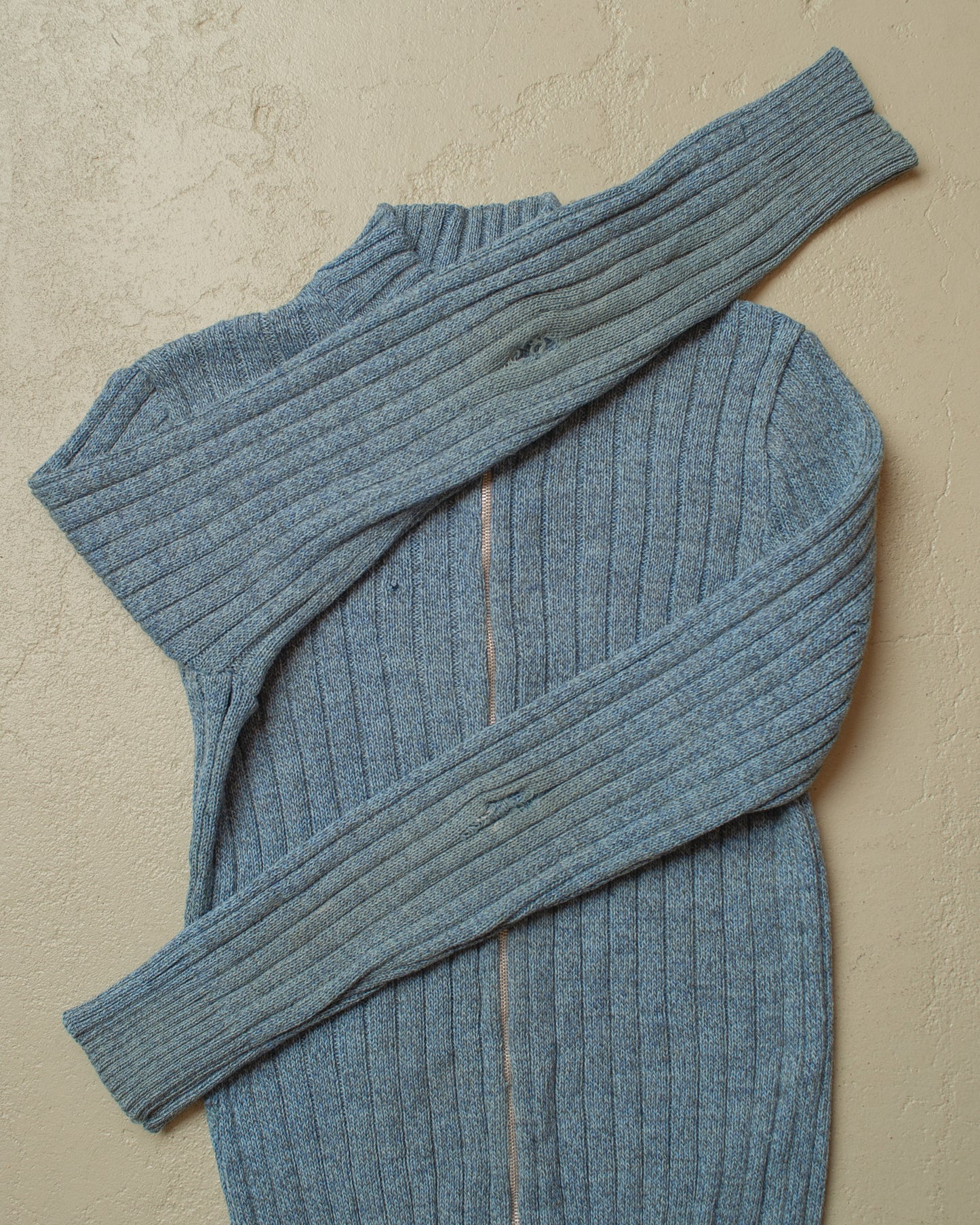 1960s German Zip Knit Jacket blue - S