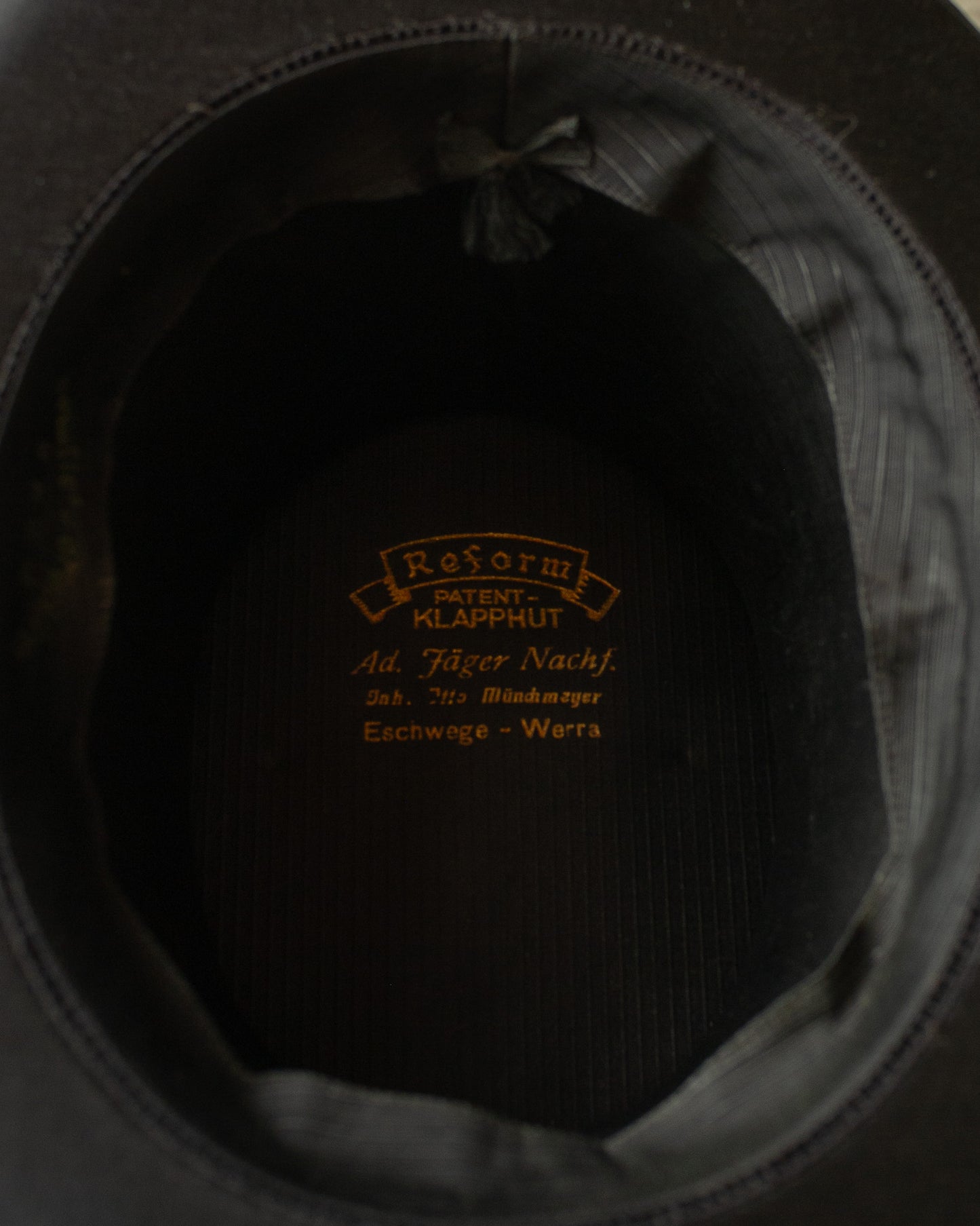 1930s/40s German "Klapphut" Chapeau Claque black - 56,5