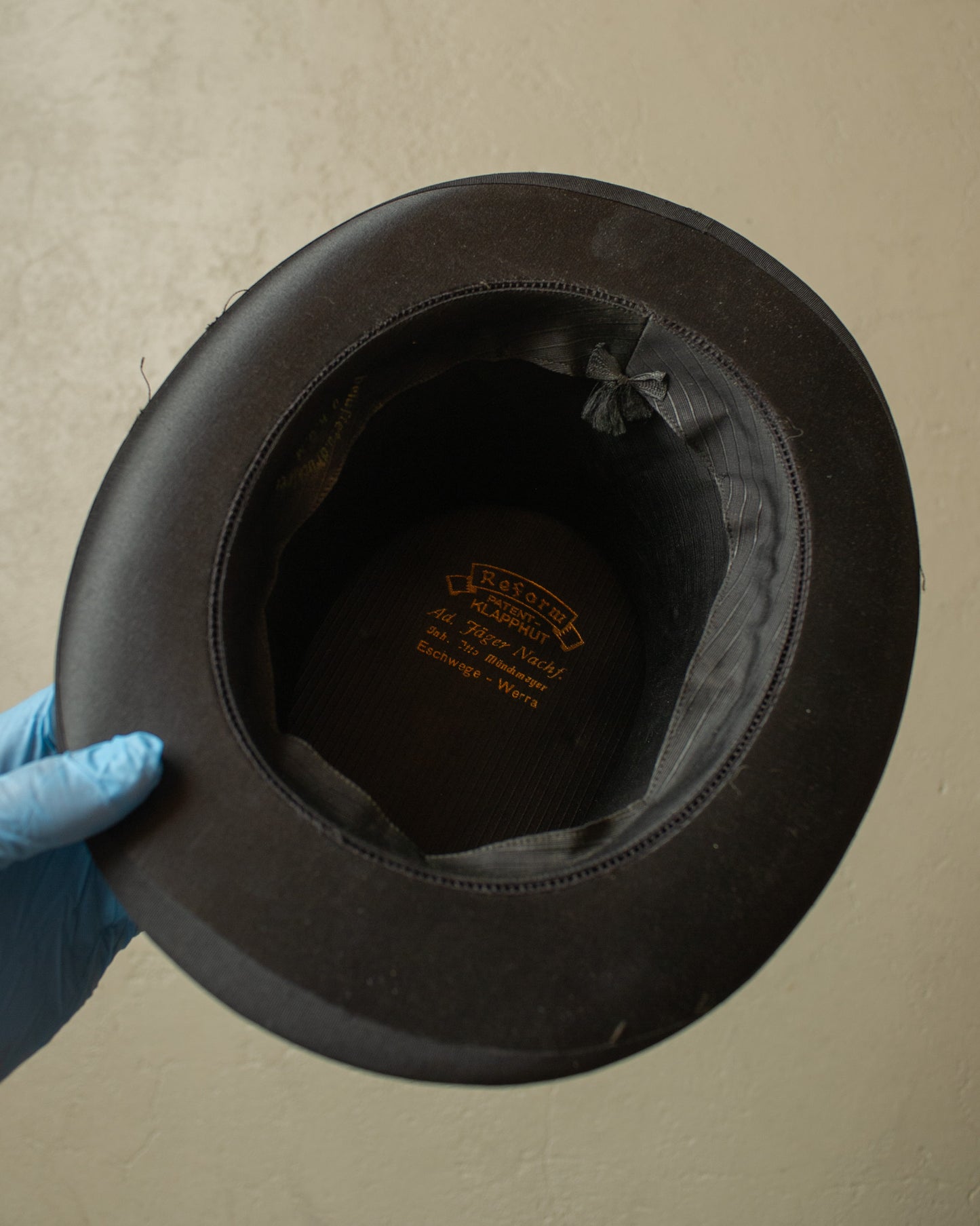 1930s/40s German "Klapphut" Chapeau Claque black - 56,5