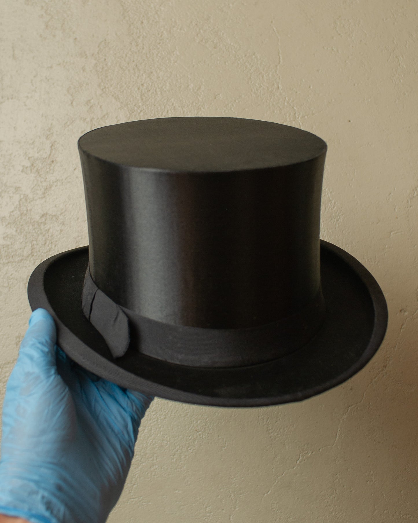 1930s/40s German Hut-Göbelhoff Chapeau Claque black - 57