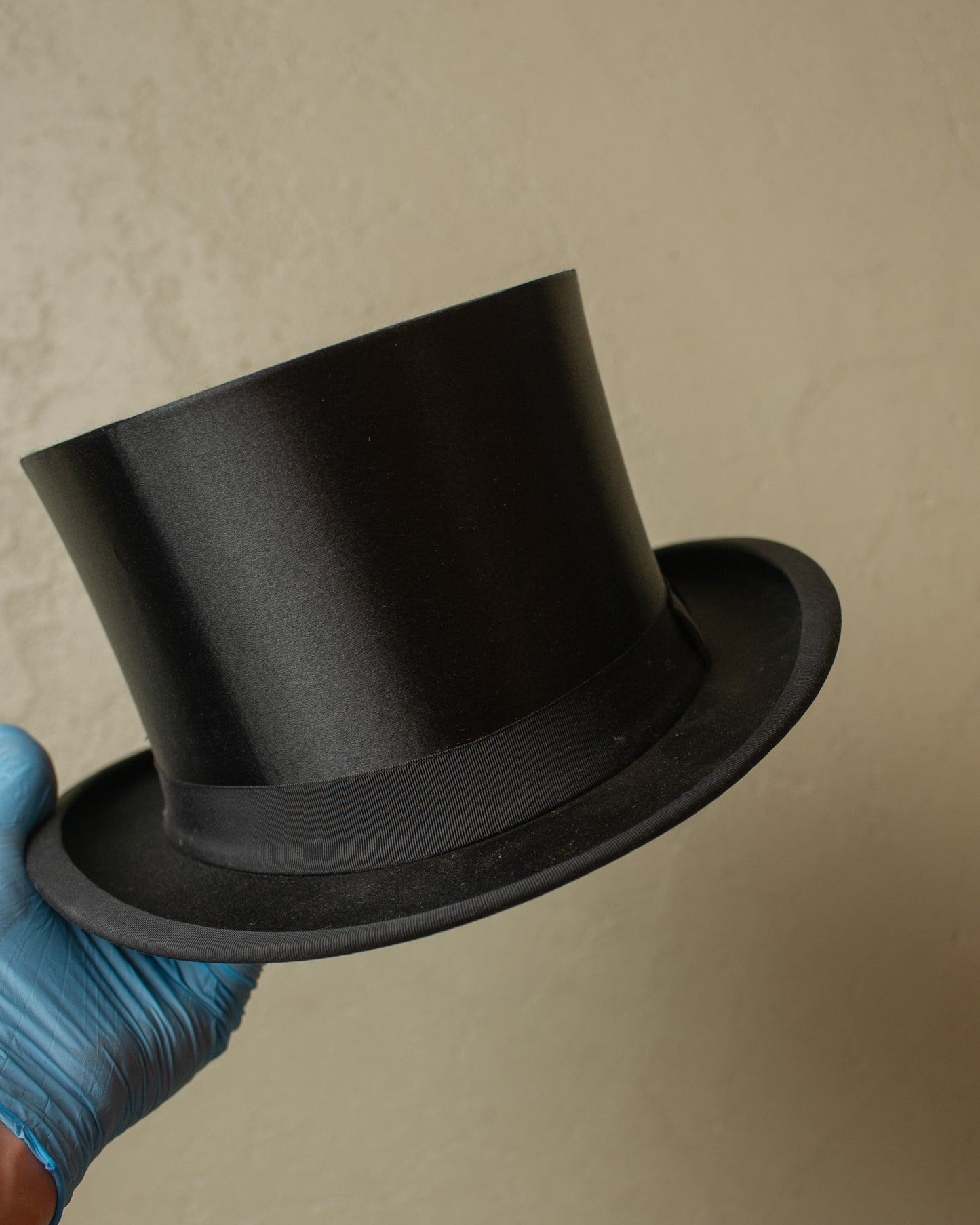 1930s/40s German Hut-Göbelhoff Chapeau Claque black - 57