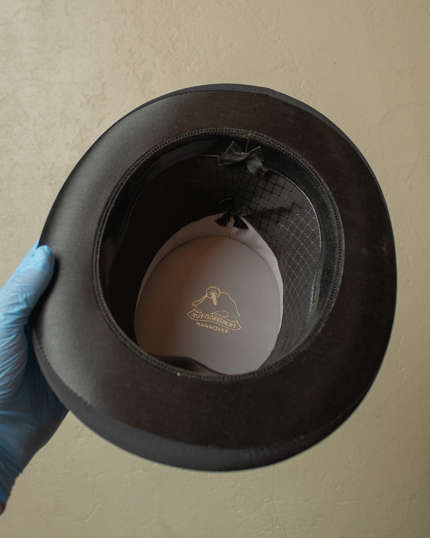 1930s/40s German Hut-Göbelhoff Chapeau Claque black - 57