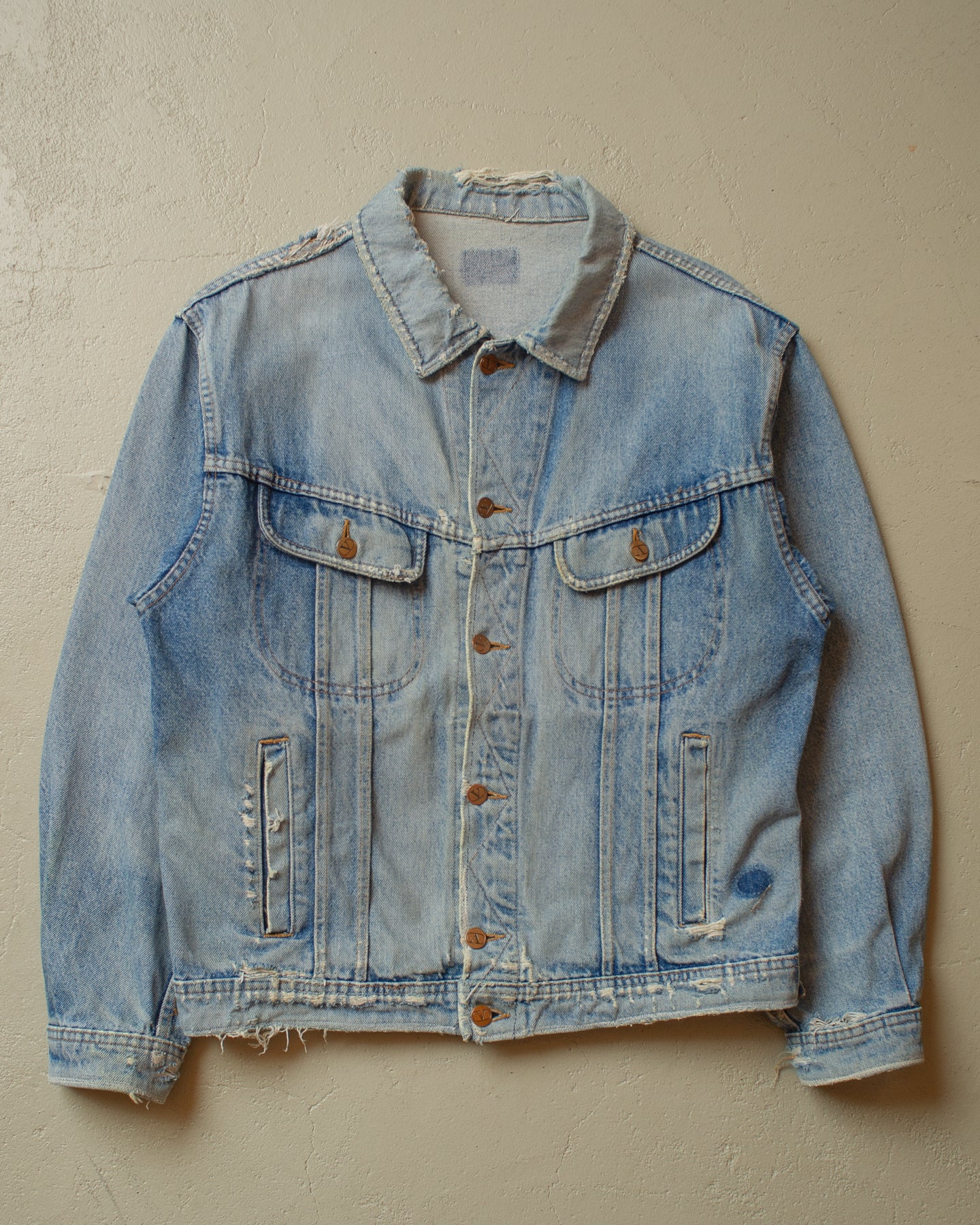 1990s distressed Valentino Denim Jacket blue - XL