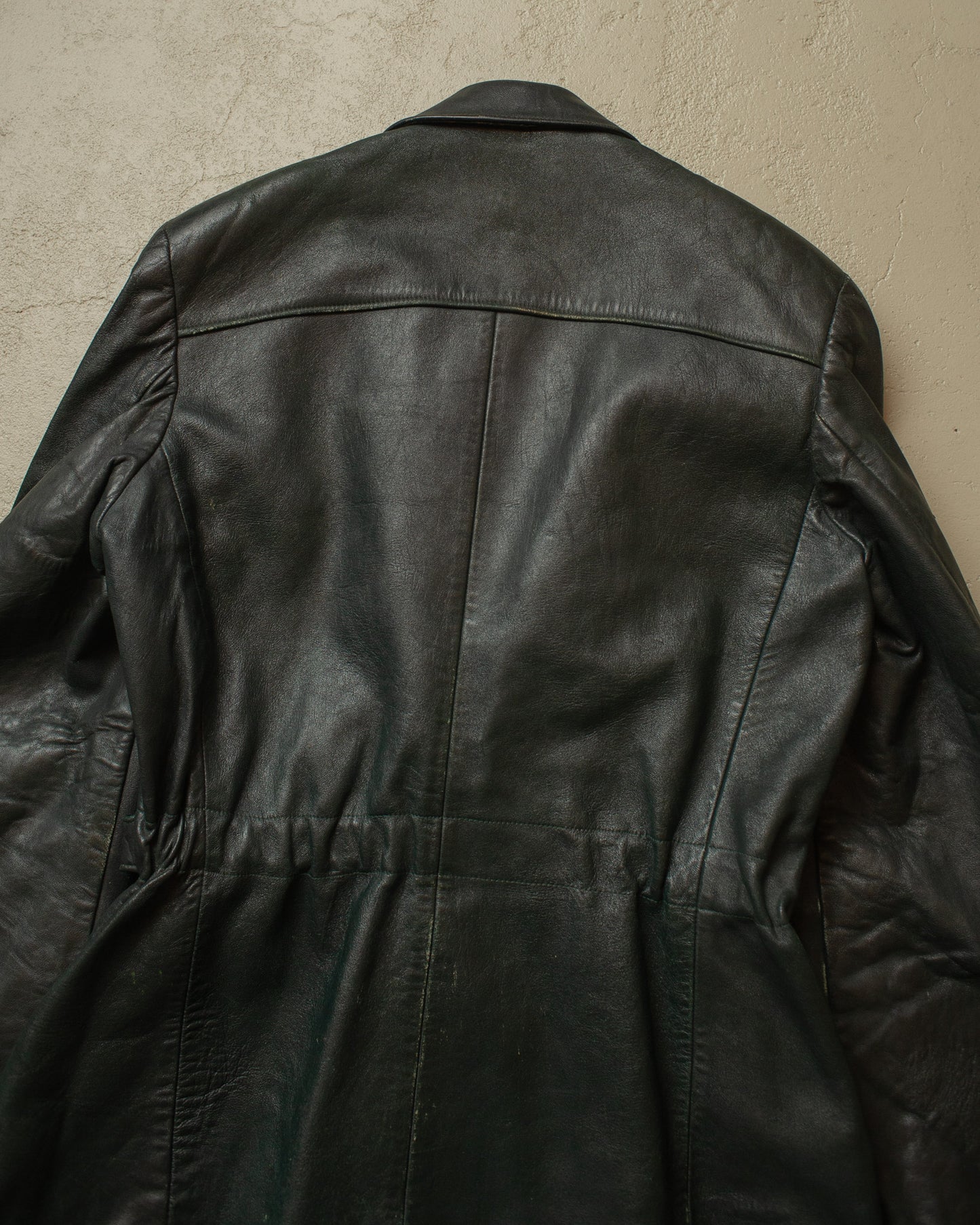 1930s/40s German Leather Sports Jacket green - M