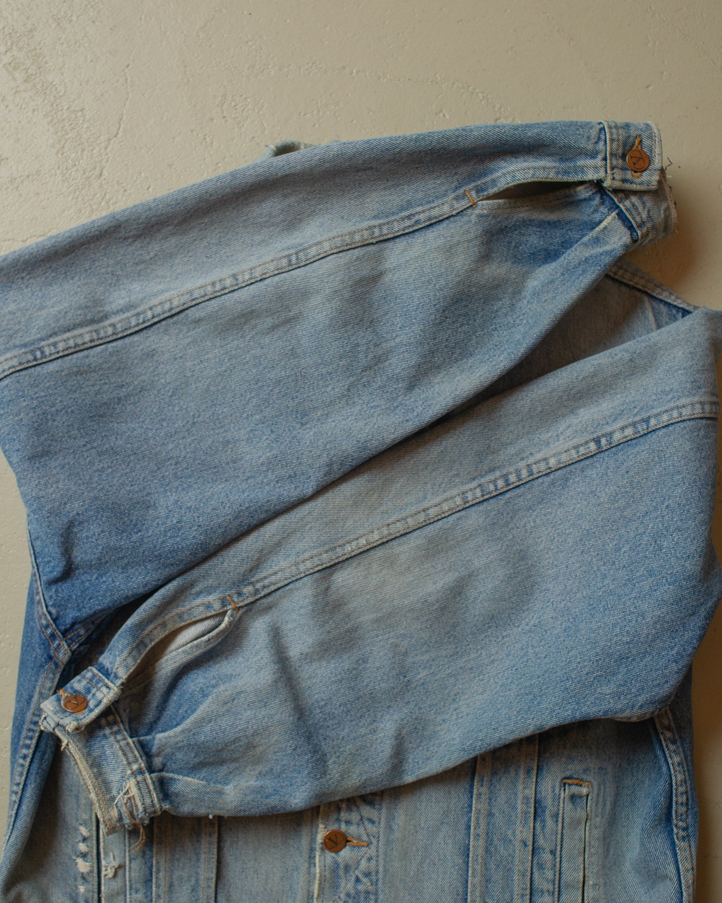 1990s distressed Valentino Denim Jacket blue - XL