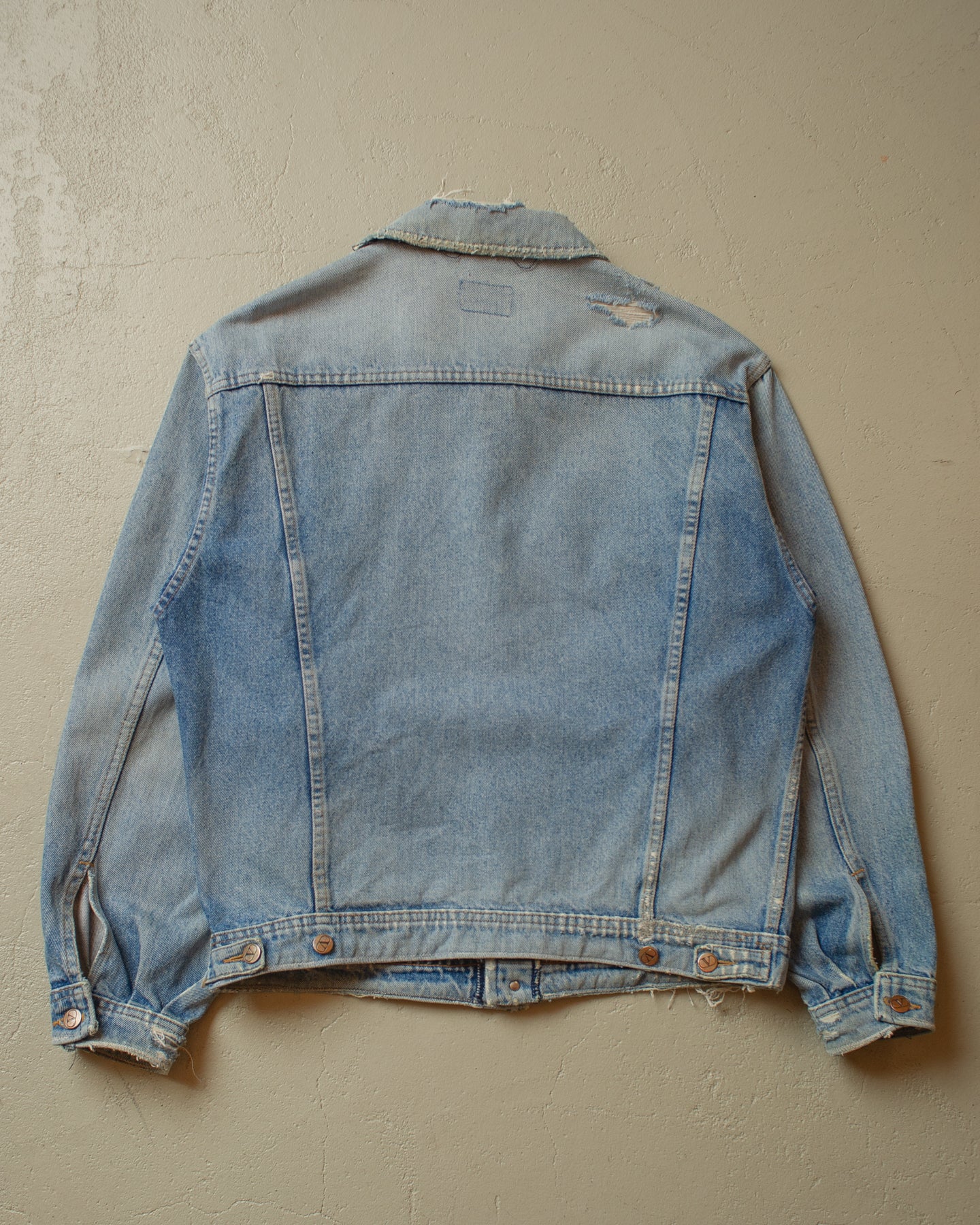 1990s distressed Valentino Denim Jacket blue - XL