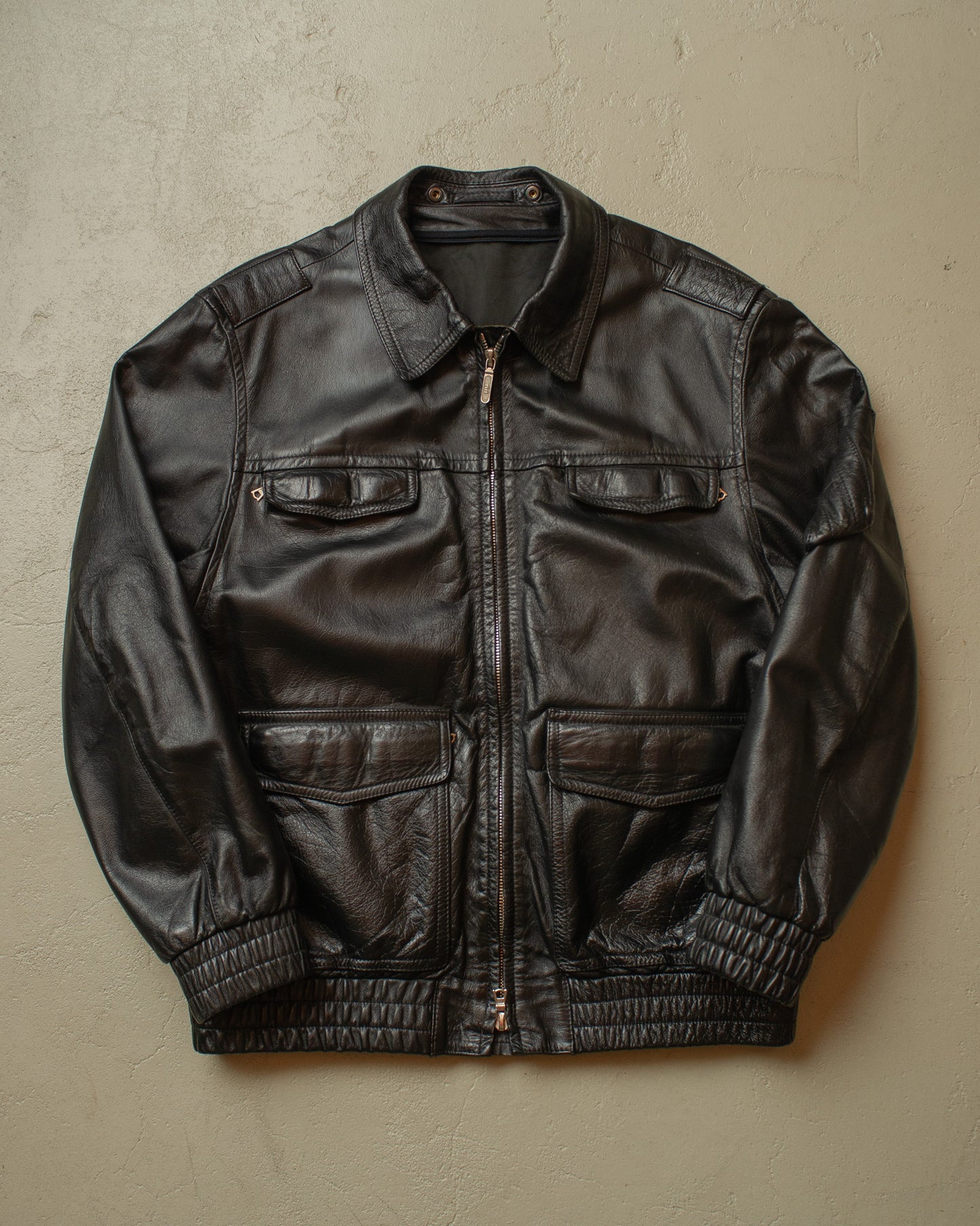 1993 Polizei Leather Jacket black - XL/XXL