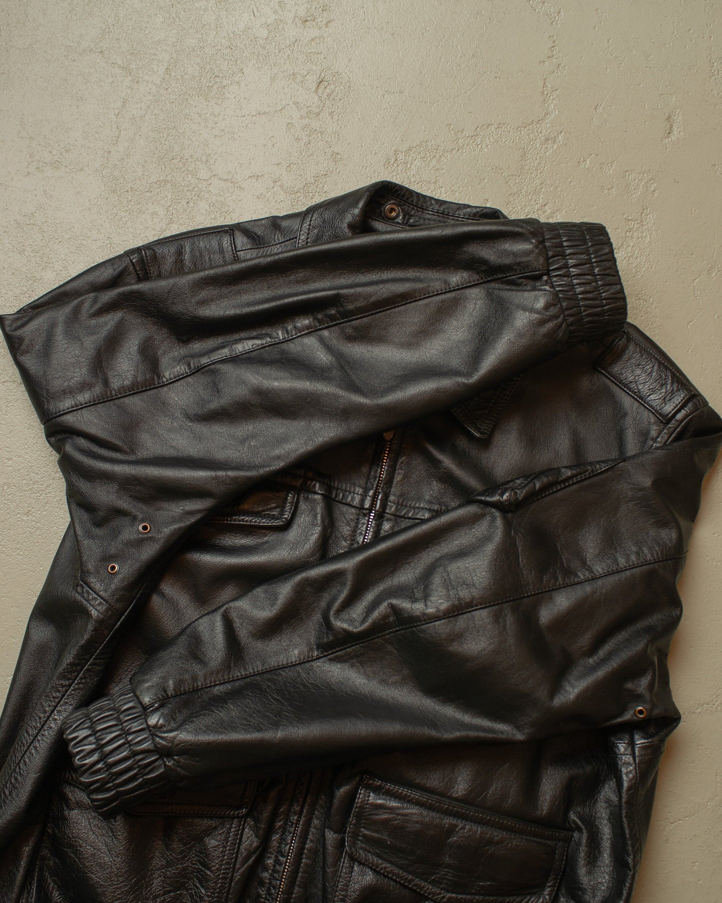 1993 Polizei Leather Jacket black - XL/XXL