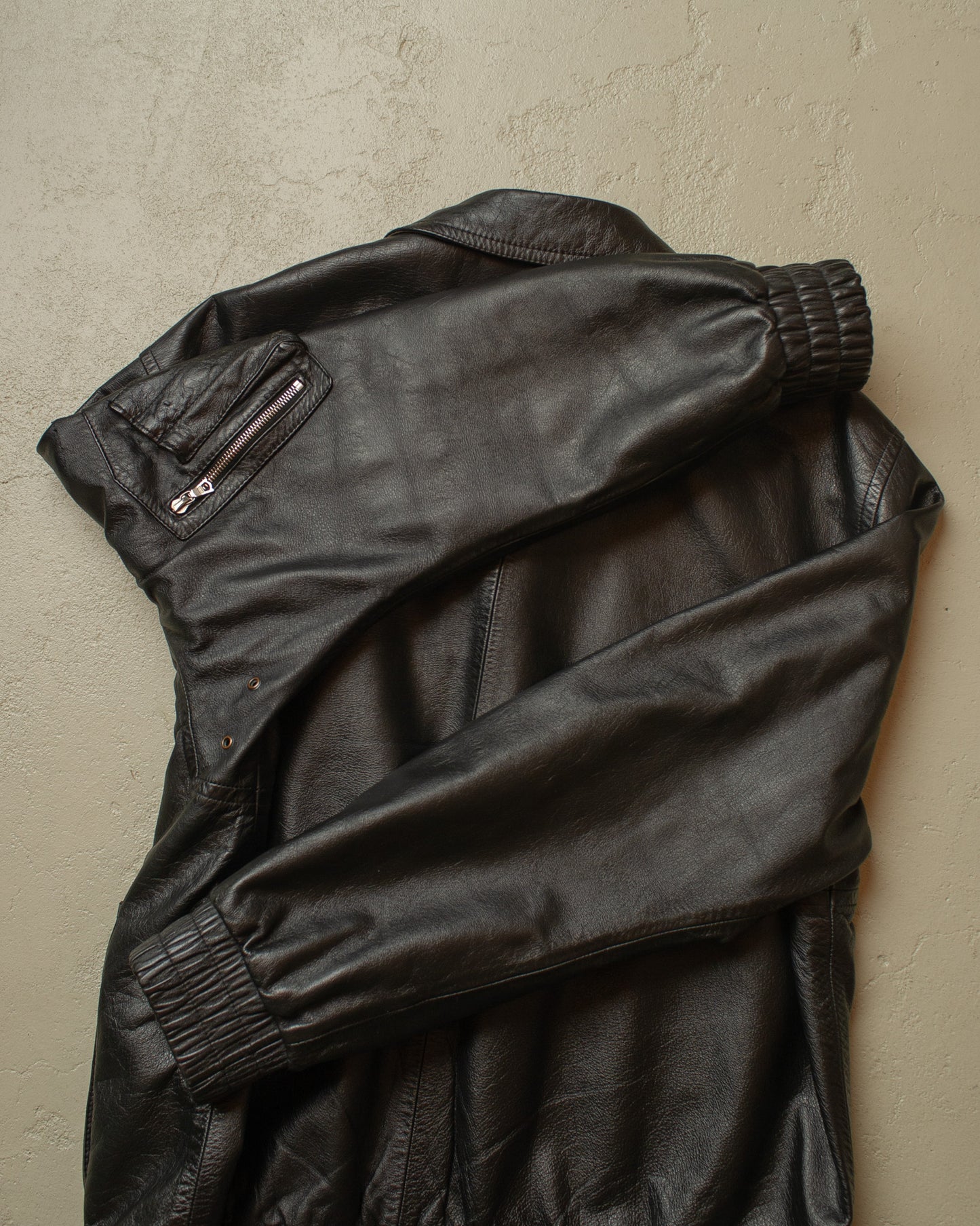 1993 Polizei Leather Jacket black - XL/XXL
