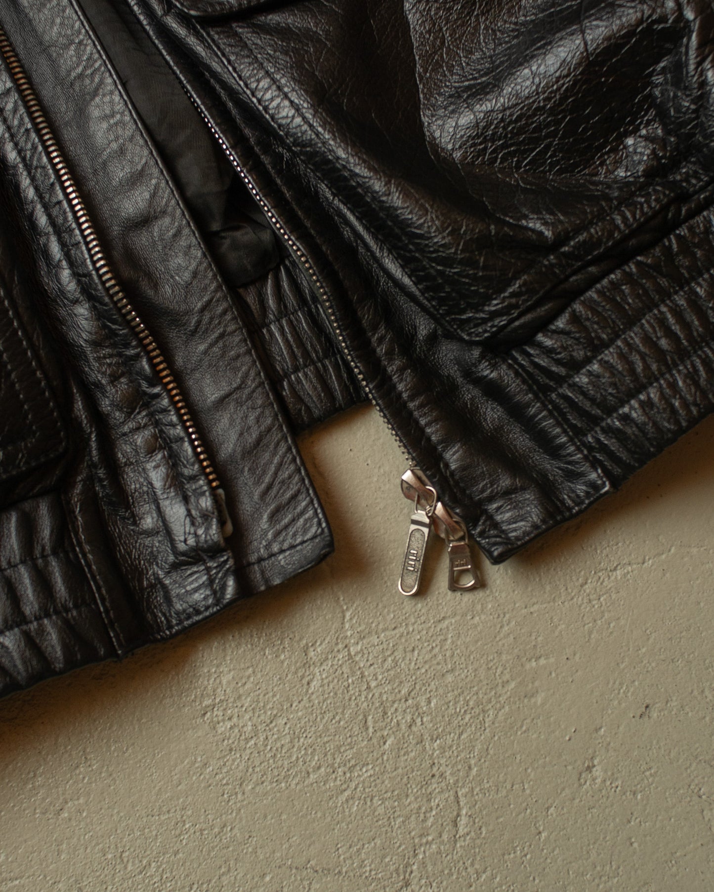 1993 Polizei Leather Jacket black - XL/XXL