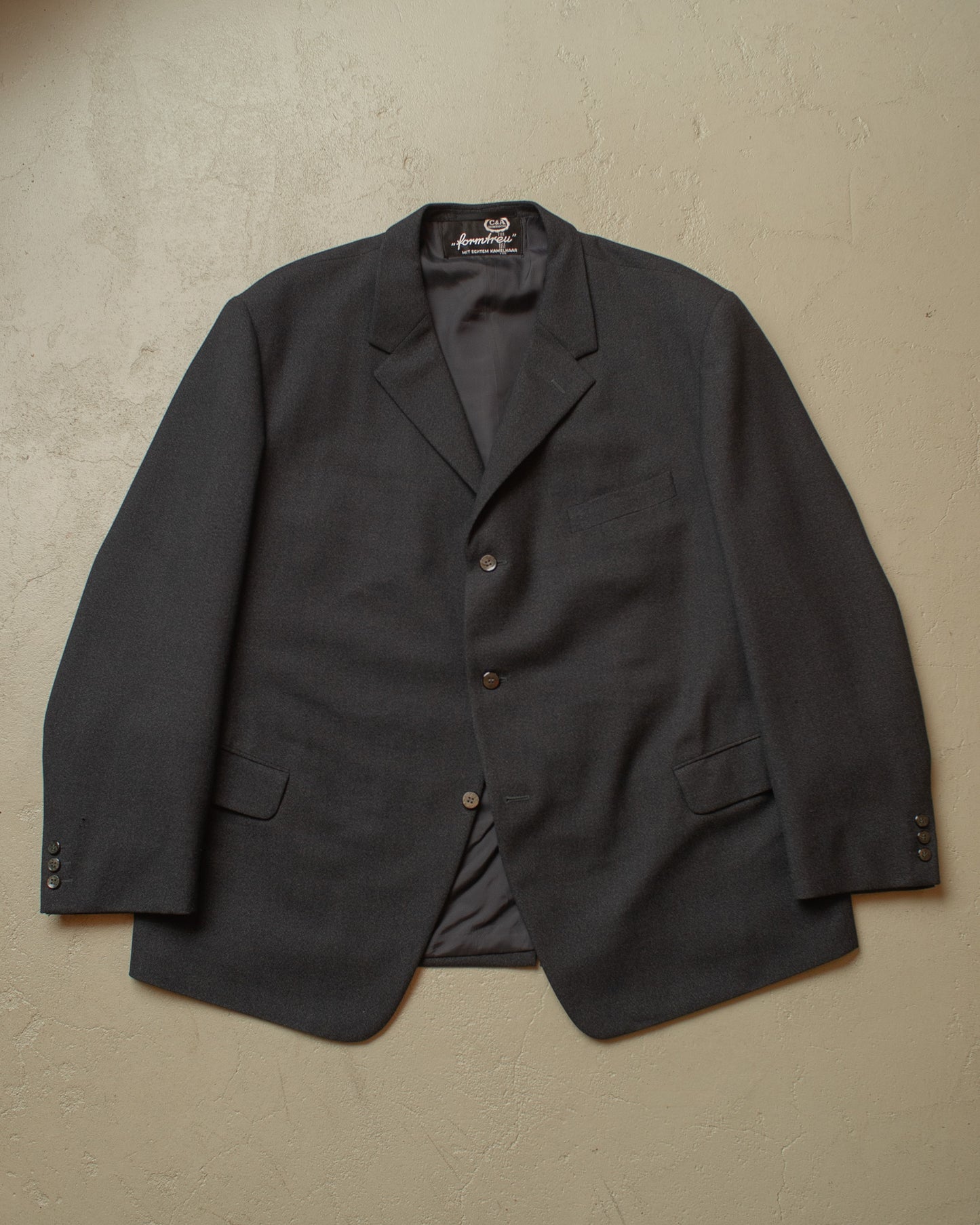 1960s C&A "Formtreu" Two Piece Wool Suit grey - XL/XXL