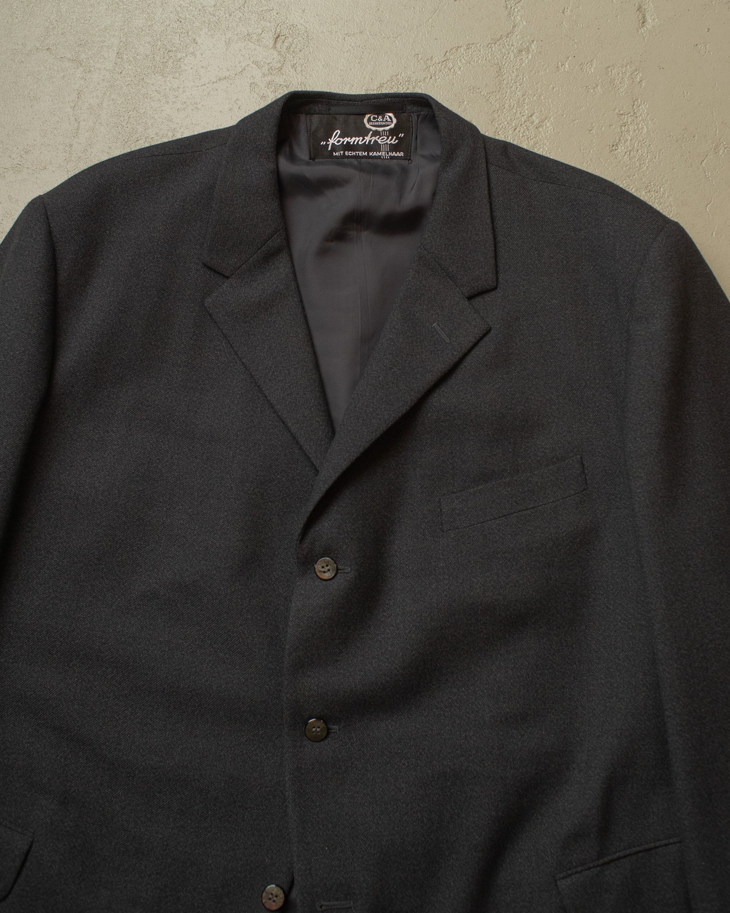 1960s C&A "Formtreu" Two Piece Wool Suit grey - XL/XXL