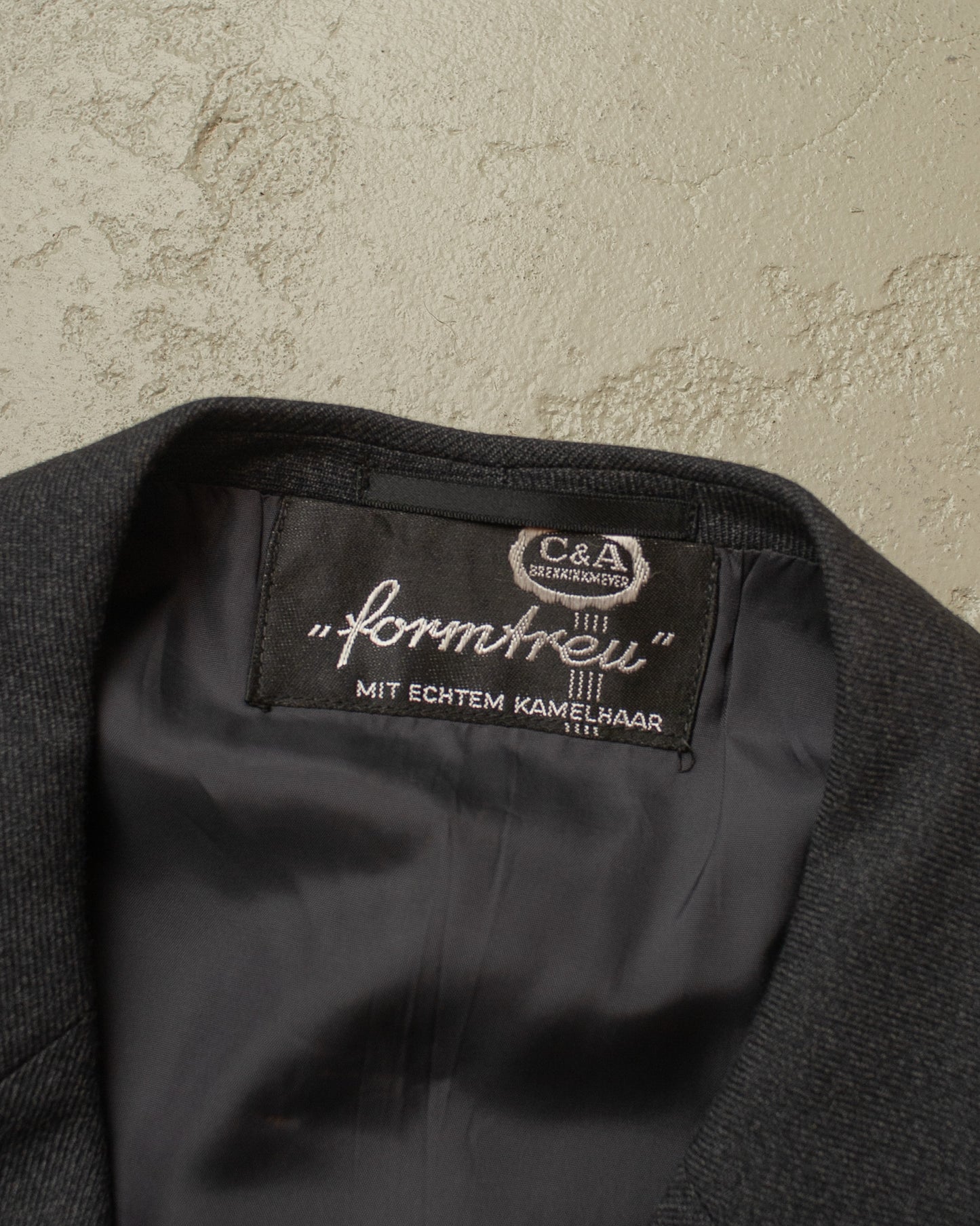 1960s C&A "Formtreu" Two Piece Wool Suit grey - XL/XXL