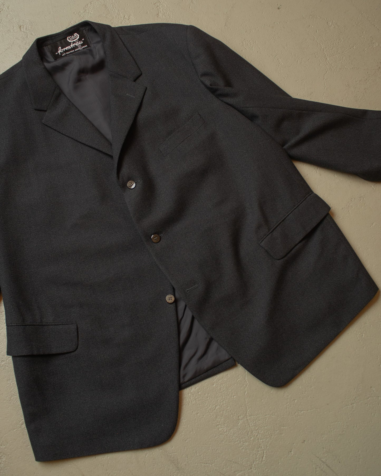 1960s C&A "Formtreu" Two Piece Wool Suit grey - XL/XXL