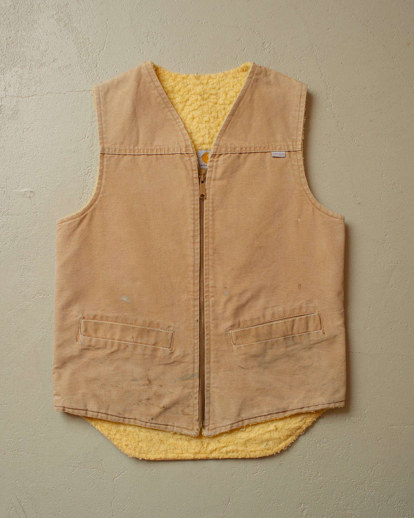 1988 Carhartt sherpa lined Vest beige - M/L