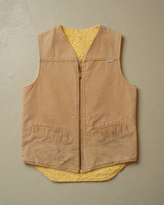 1988 Carhartt sherpa lined Vest beige - M/L