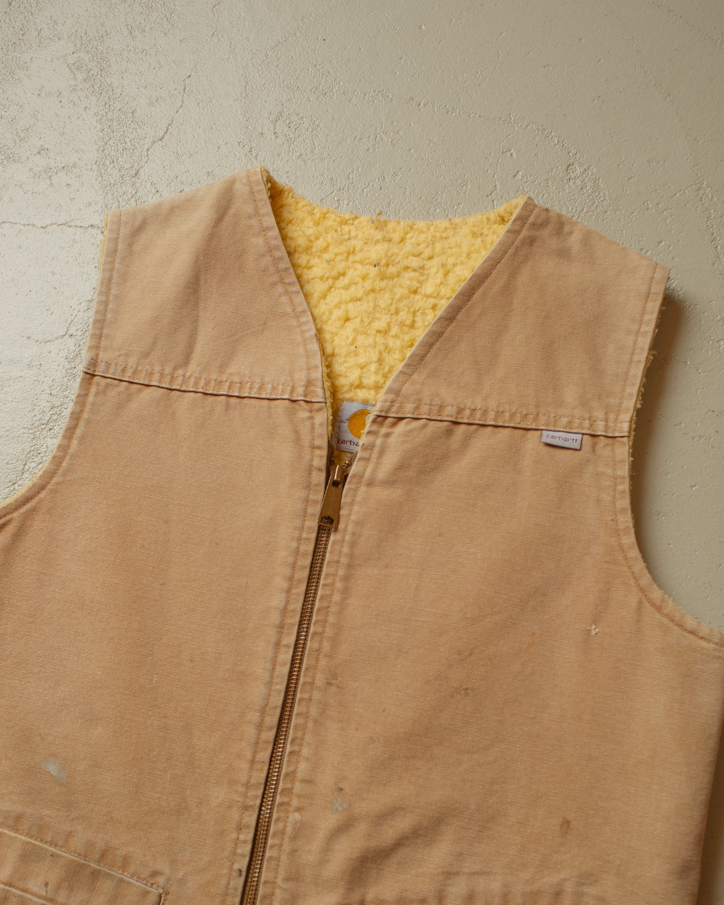 1988 Carhartt sherpa lined Vest beige - M/L