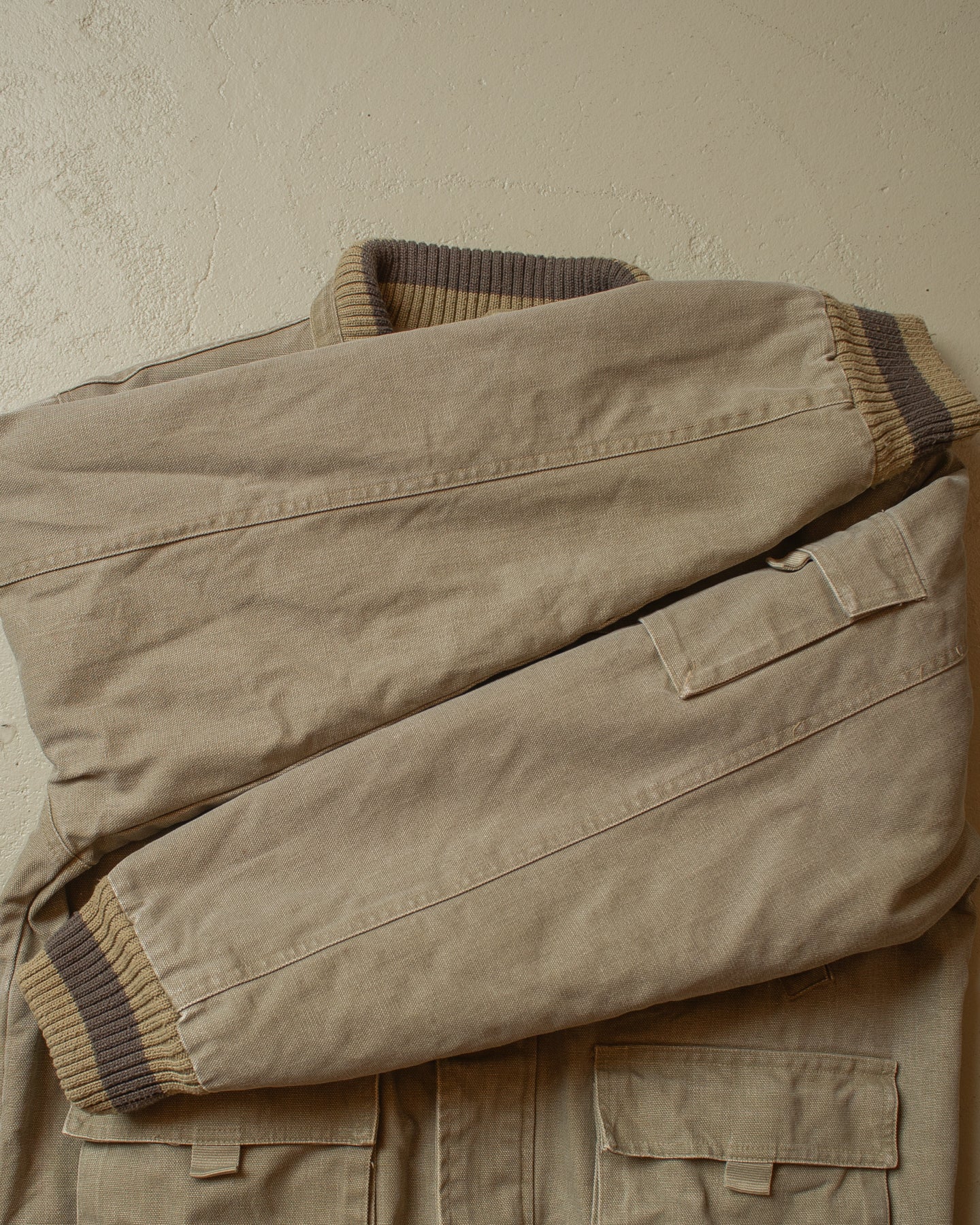 2000s Inscene Canvas Bomber Jacket beige - XL
