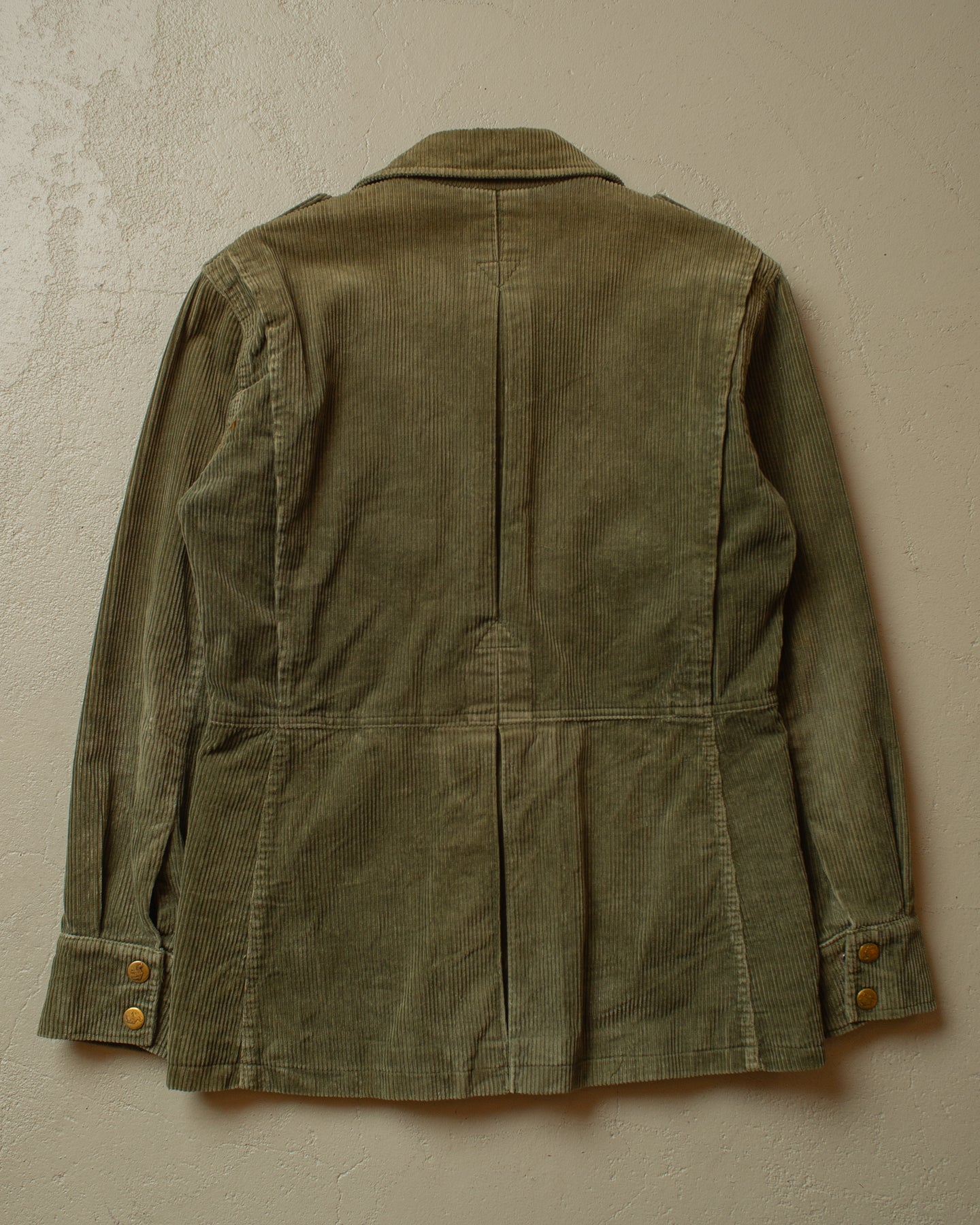 1990s Camel by fourman Corduroy Safari Jacket khaki - S/M