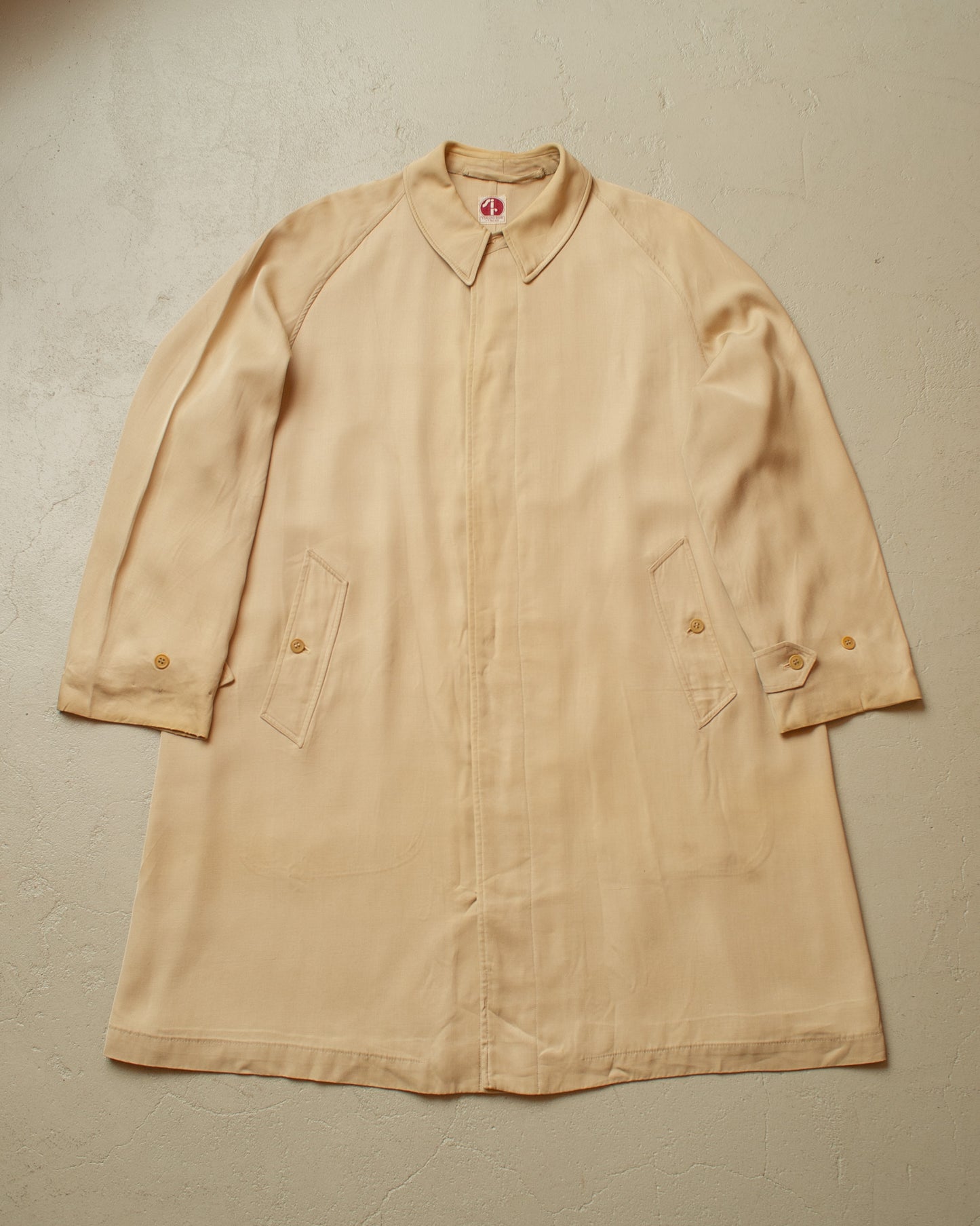 1940s/50s Italian Gabardine Car Coat beige - L