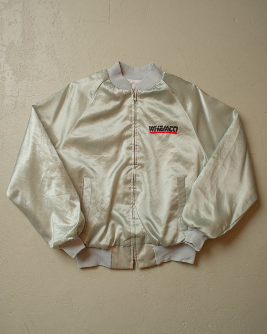 1980s King Louie Whemco Satin Bomber Jacket beige - M